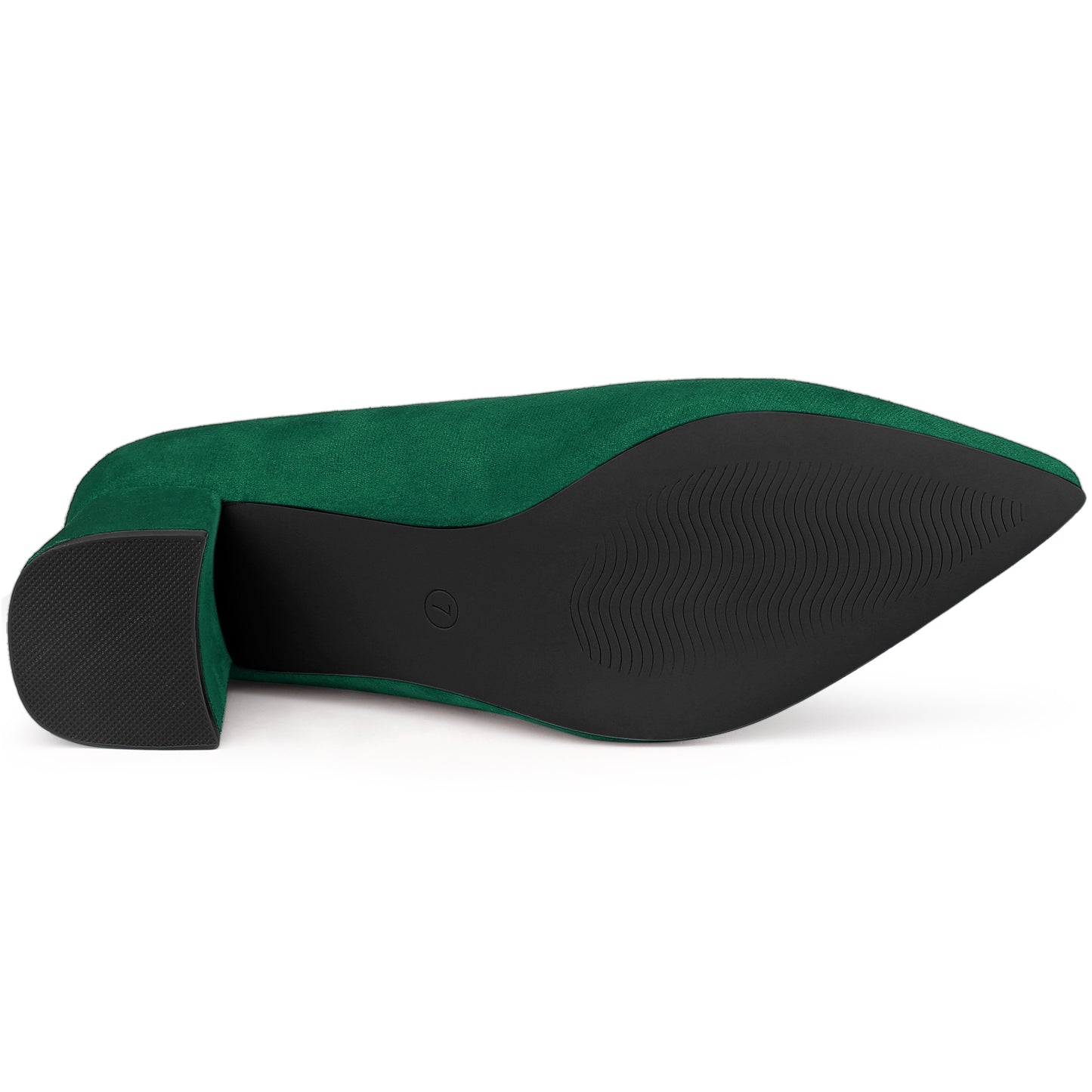 Zapatos de tacón bajo con punta puntiaguda y tacón grueso para mujer