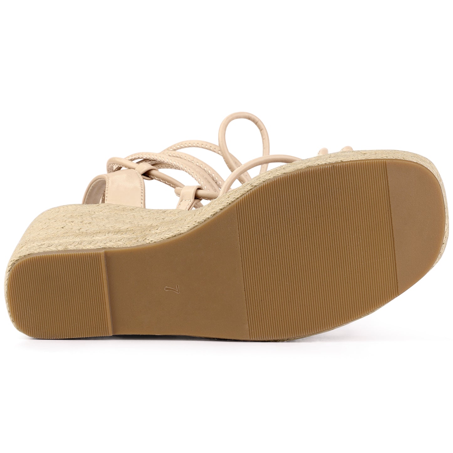 Alpargatas con plataforma, punta cuadrada y cordones para mujer