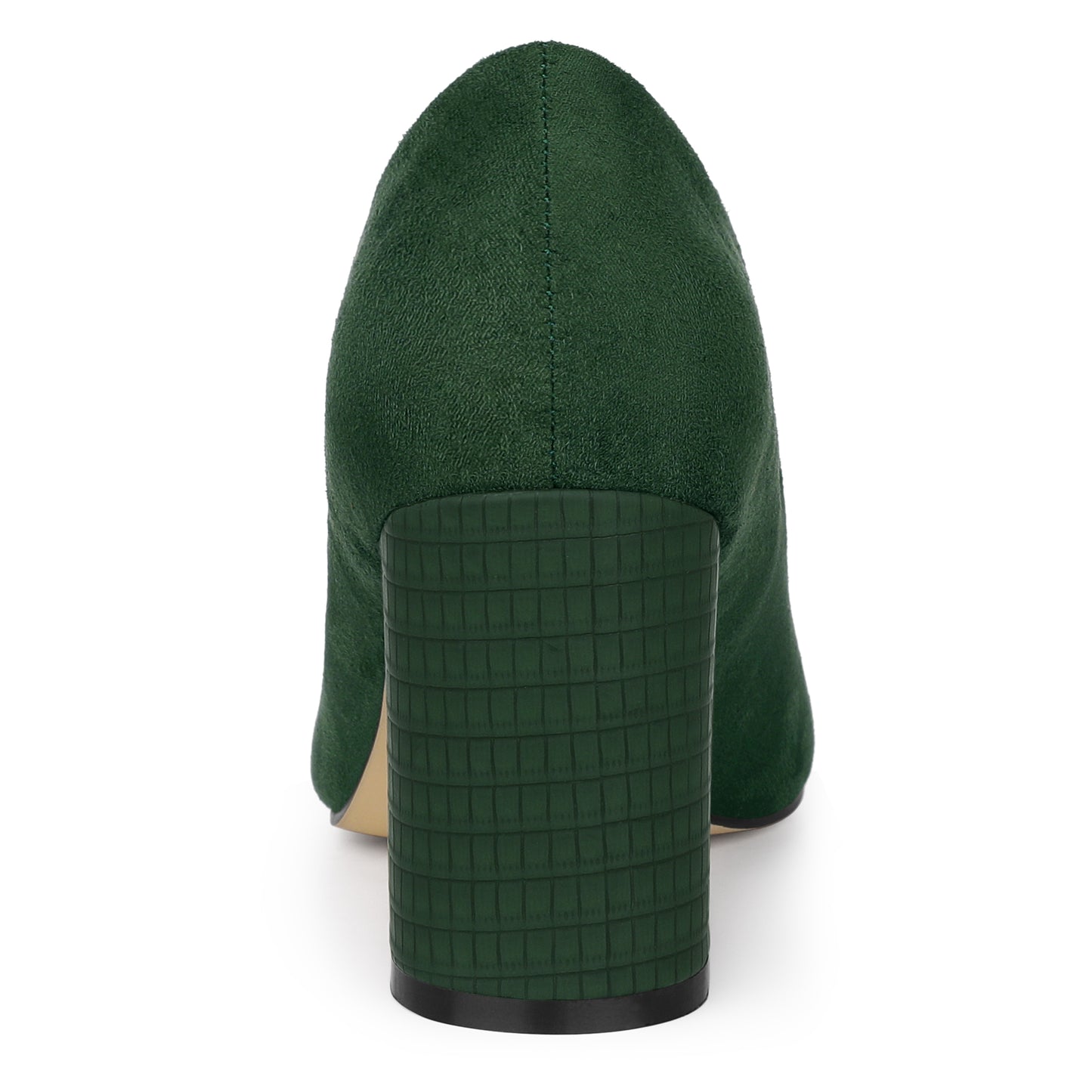 Zapatos de vestir para mujer con punta puntiaguda, sin cordones, estampado a cuadros, punta cerrada y tacón grueso