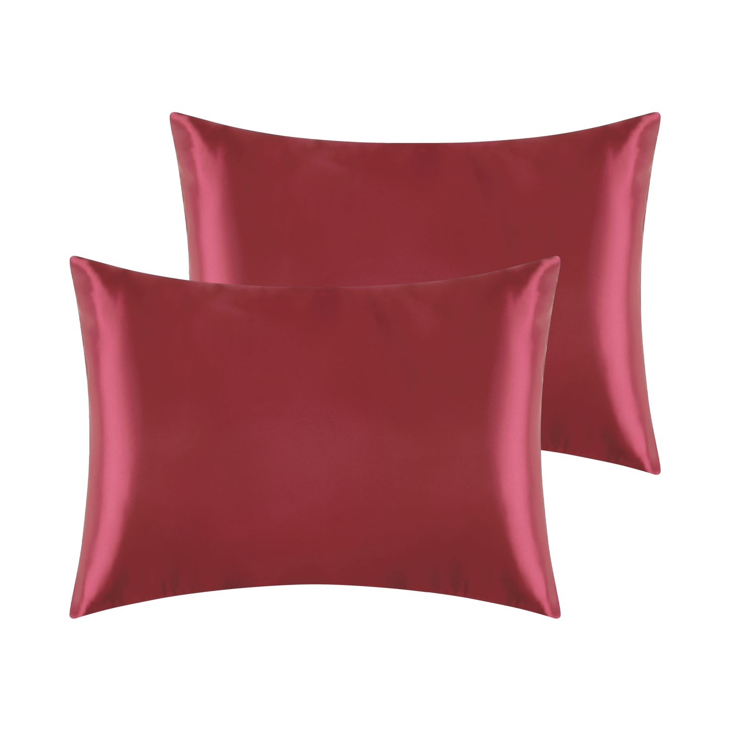 Satin Pillowcase for Hair and Skin Breathable and Soft Set of 2 with Envelope Closure