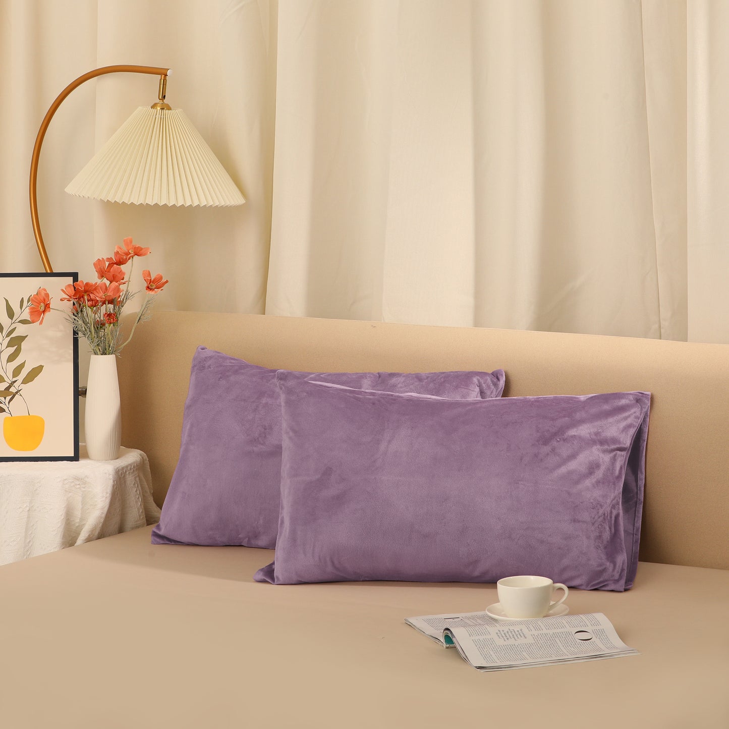 Velvet Pillowcases with Envelope Closure Set of 2 Soft and Durable, Gifts for Women