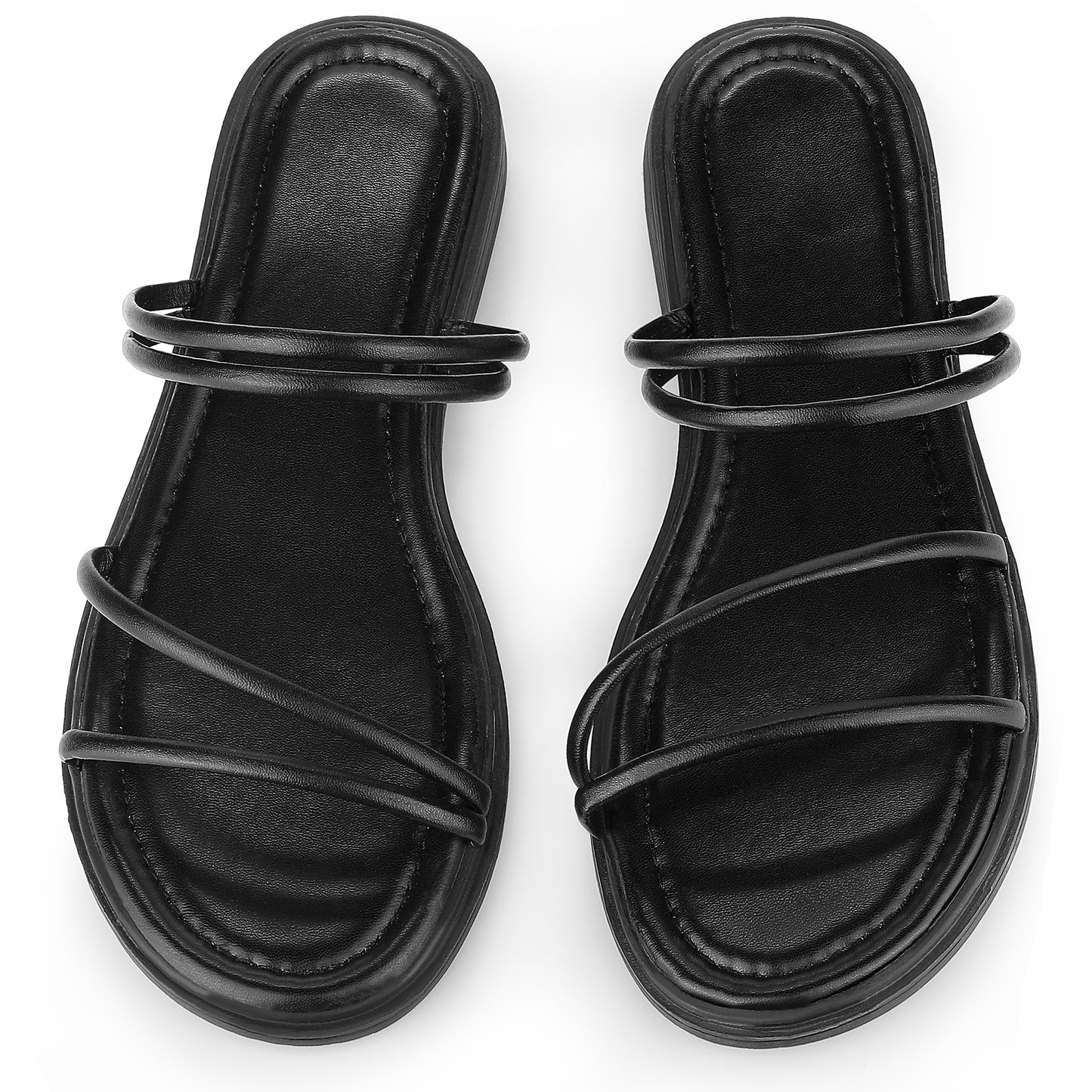 Women Slide Sandal Summer Strappy Slingback Flat Sandals