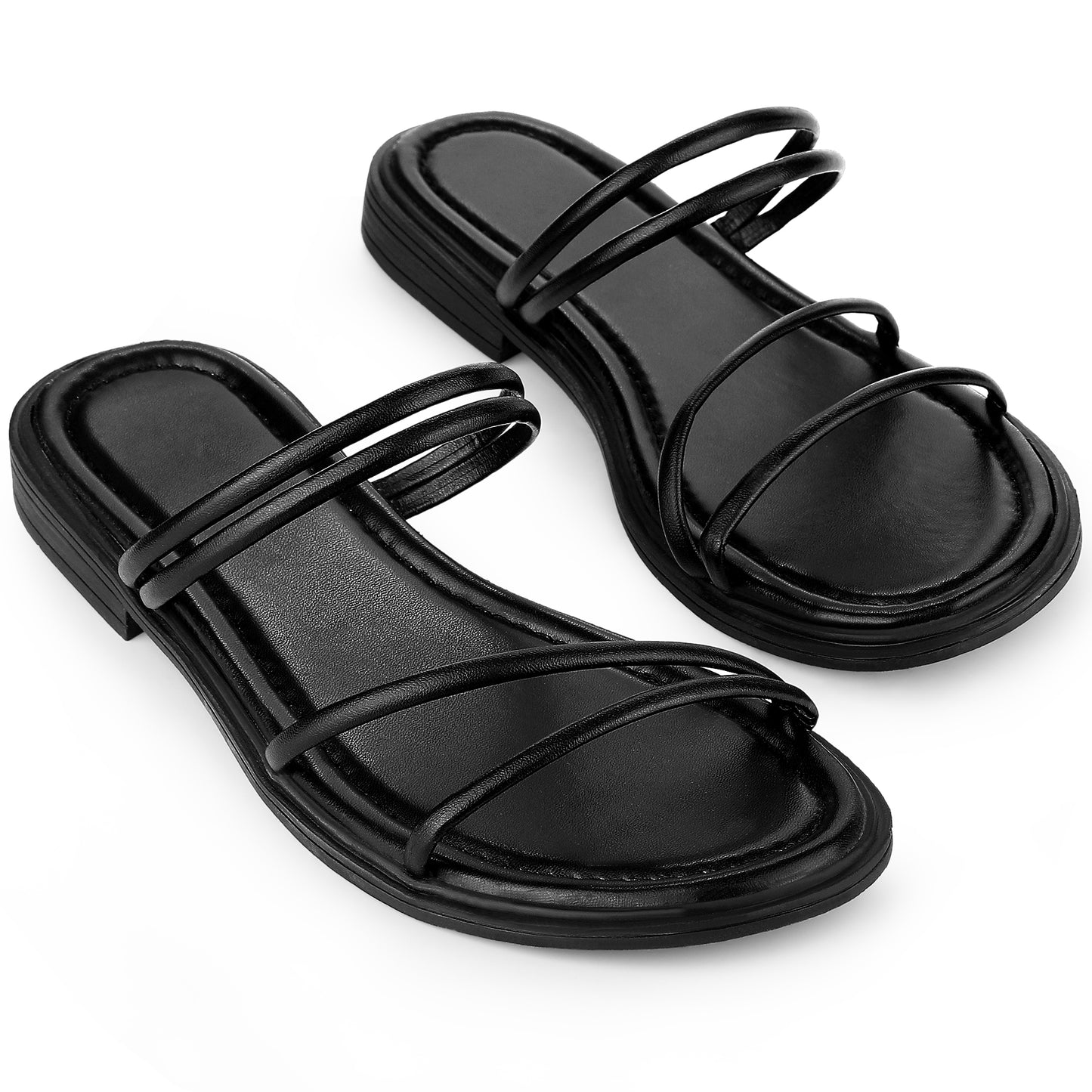 Women Slide Sandal Summer Strappy Slingback Flat Sandals