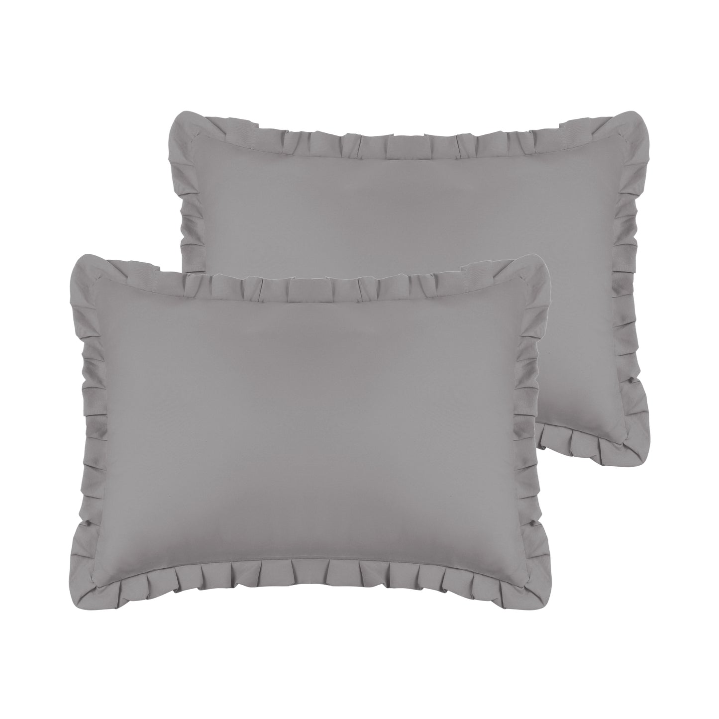 Ruffled Pillow Shams, Pack of 2 Edge Ruffled Pillow Cases Covers with Envelope Closure
