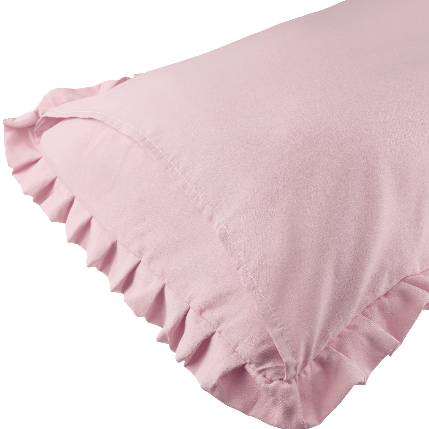 Ruffled Pillow Shams, Pack of 2 Edge Ruffled Pillow Cases Covers with Envelope Closure