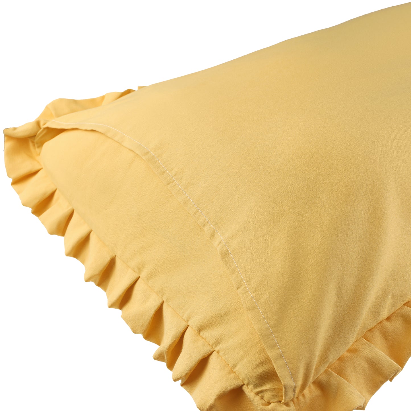 Ruffled Pillow Shams, Pack of 2 Edge Ruffled Pillow Cases Covers with Envelope Closure