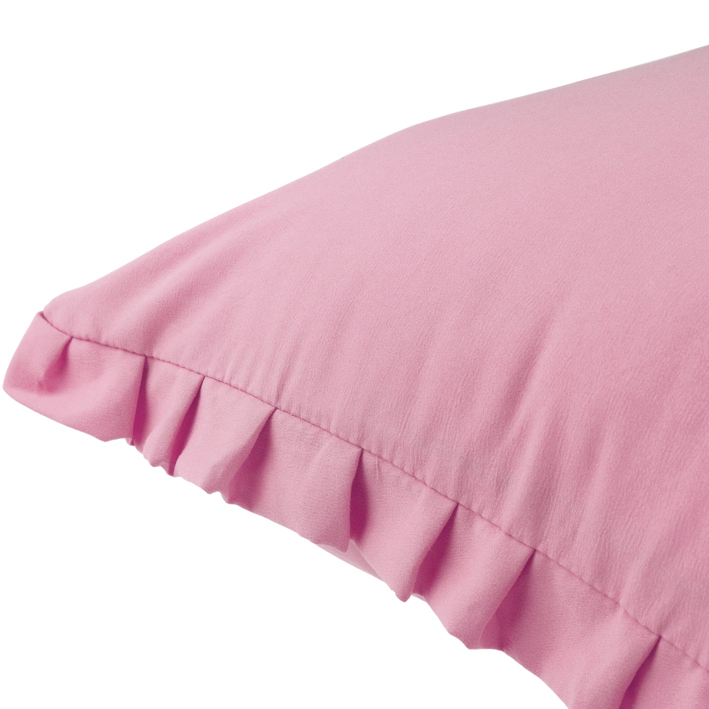 Ruffled Pillow Shams, Pack of 2 Edge Ruffled Pillow Cases Covers with Envelope Closure