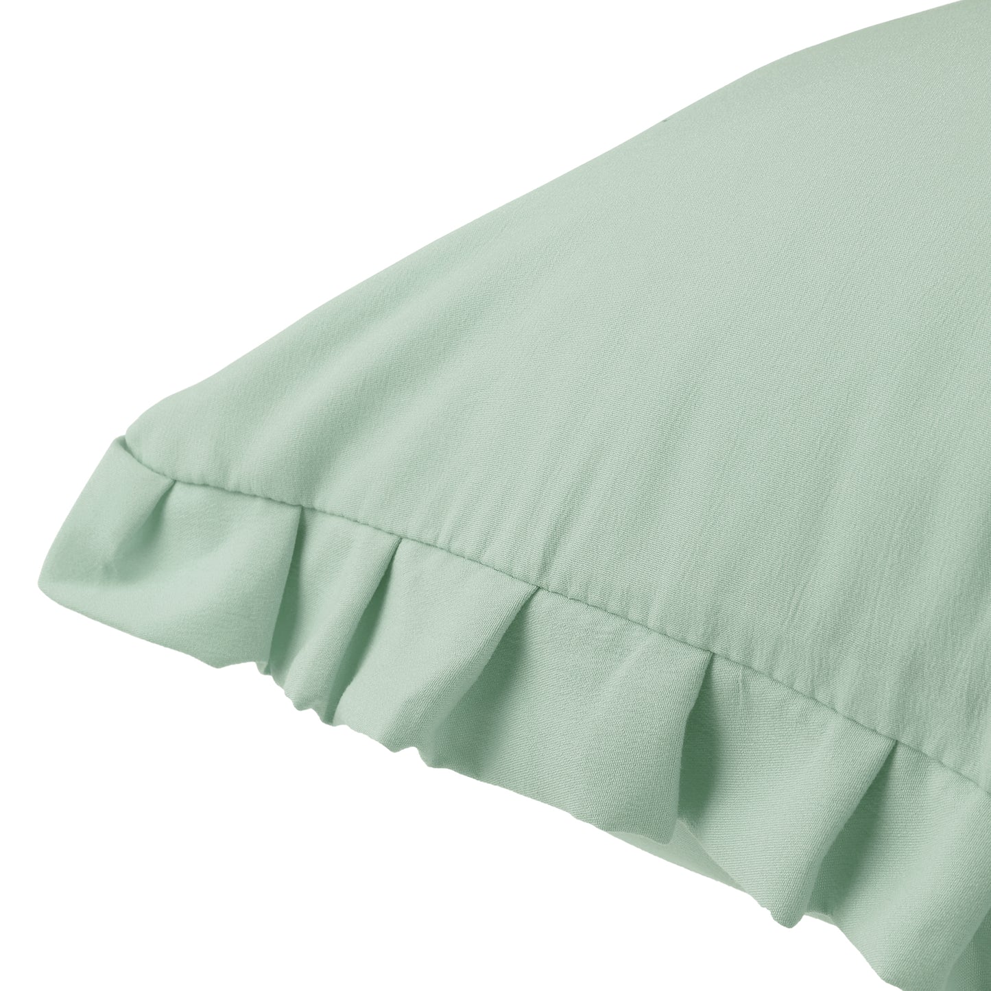 Ruffled Pillow Shams, Pack of 2 Edge Ruffled Pillow Cases Covers with Envelope Closure