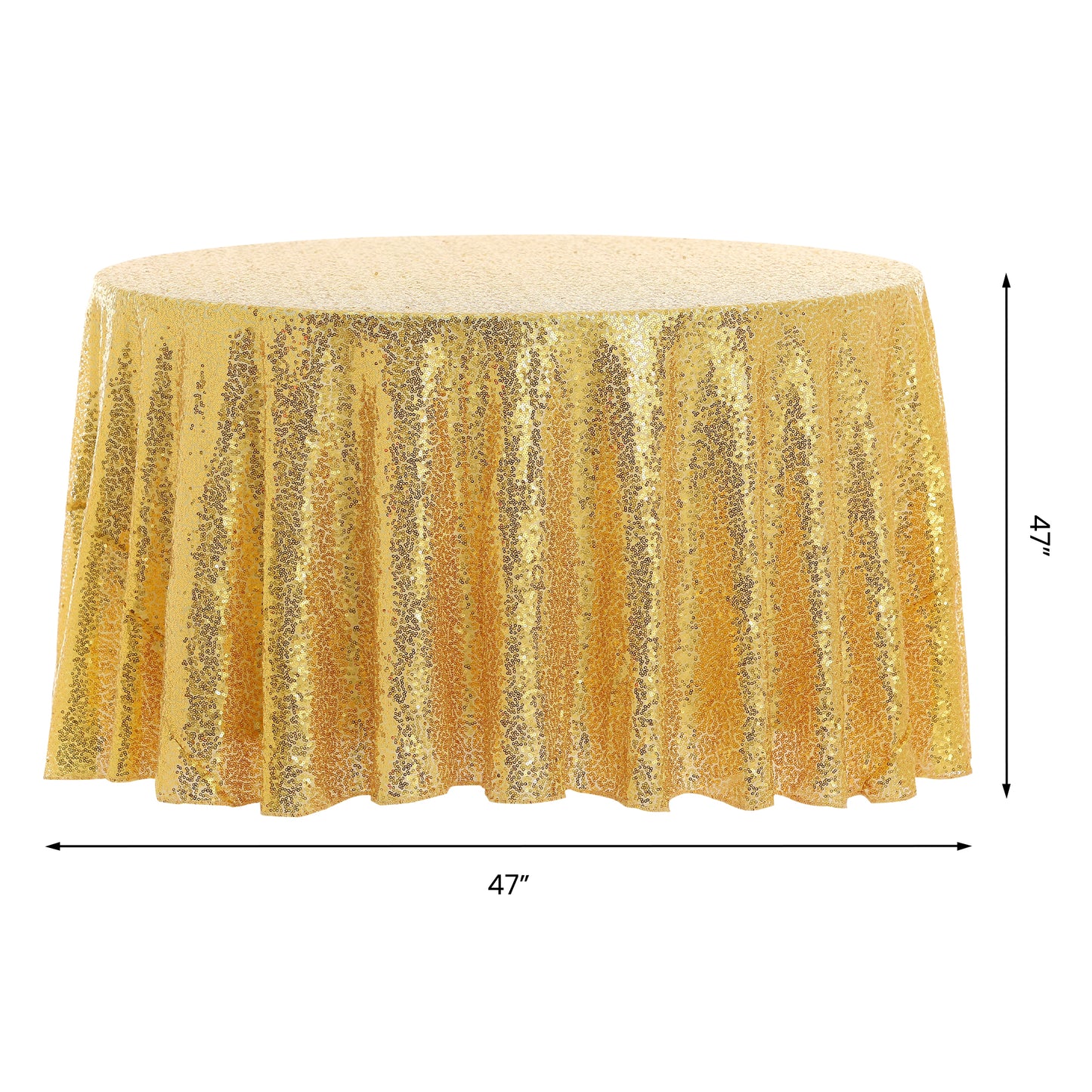 1 Pack Round Tablecloth, Polyester Sequin Table Cover