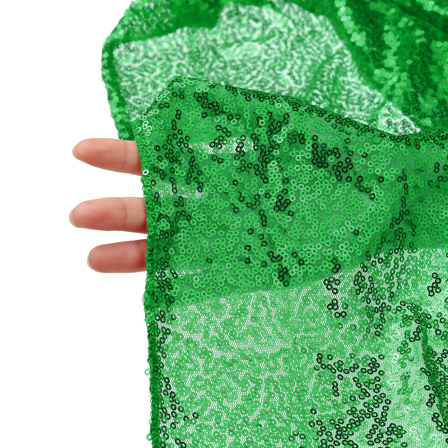 1 paquete de manteles rectangulares de poliéster con lentejuelas.