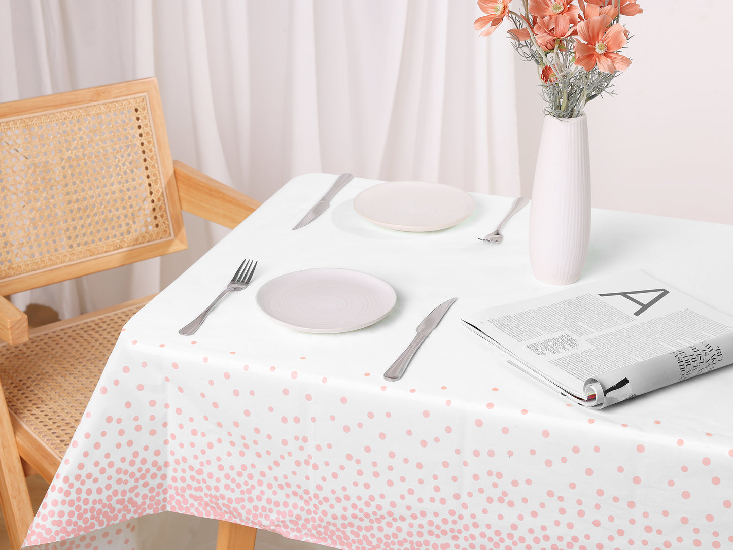 6 Pack Tablecloth, Disposable Plastic Rectangle Table Cover