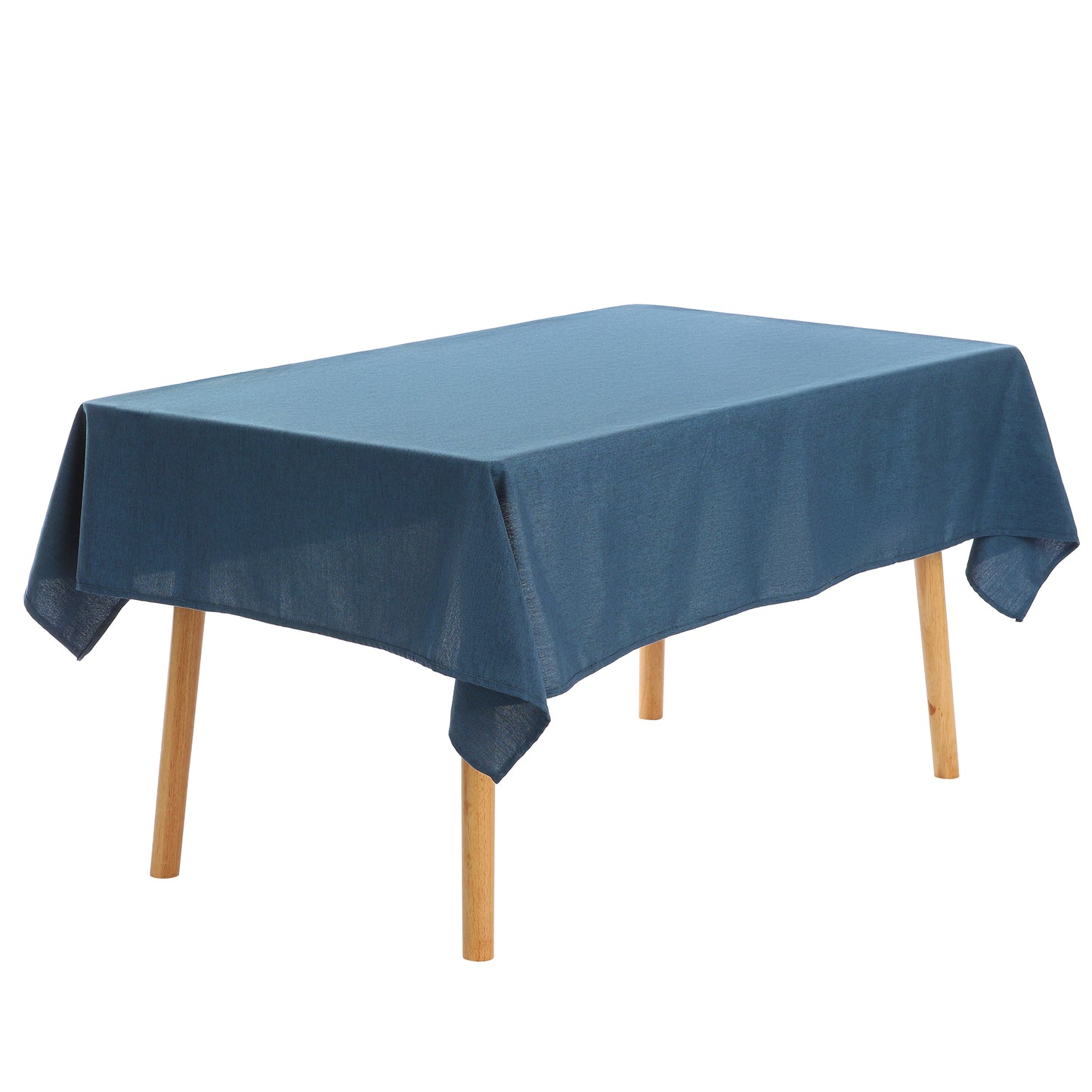 Mantel rectangular de lino y algodón, impermeable, antiderrames y antiarrugas, paquete de 1