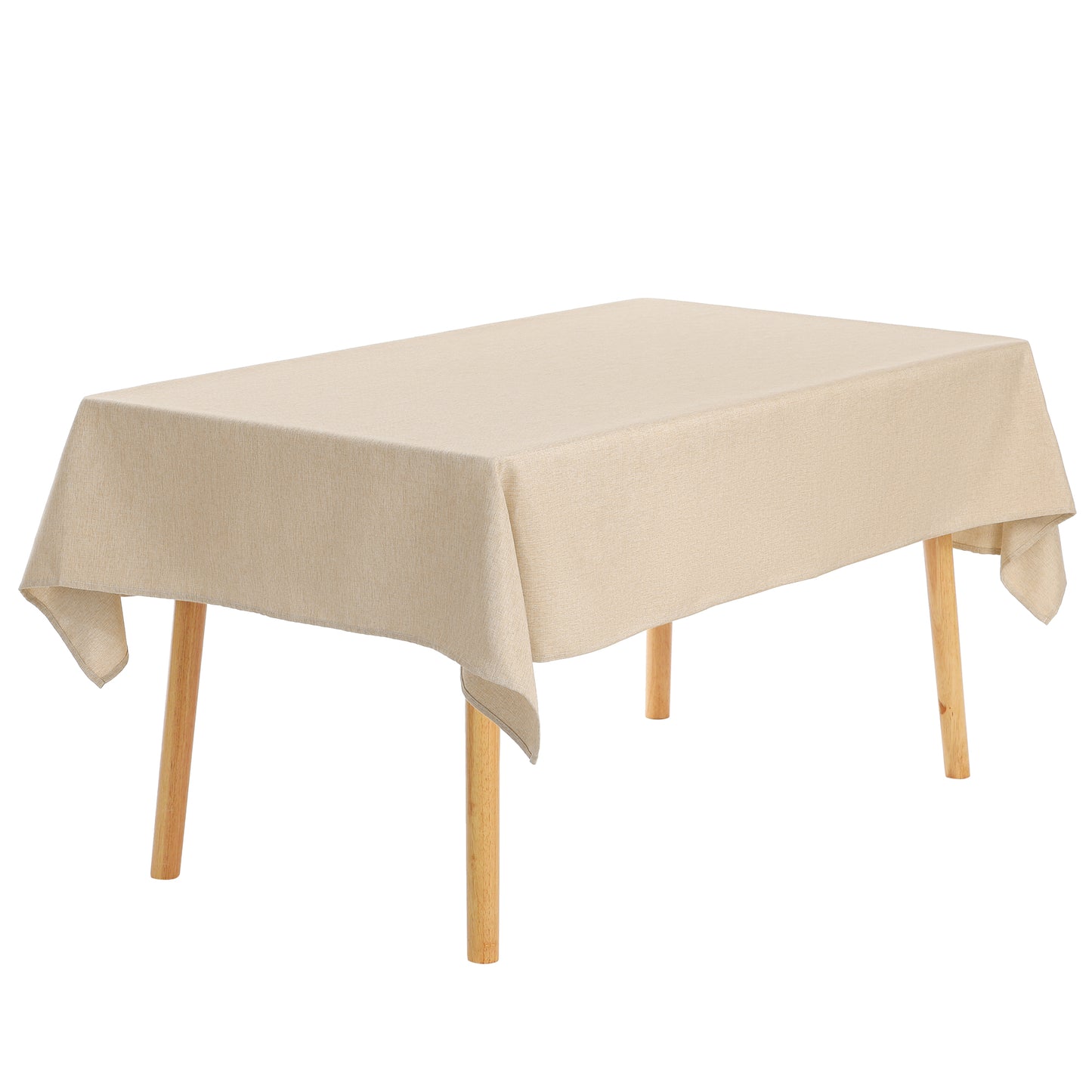 Mantel rectangular de lino y algodón, impermeable, antiderrames y antiarrugas, paquete de 1