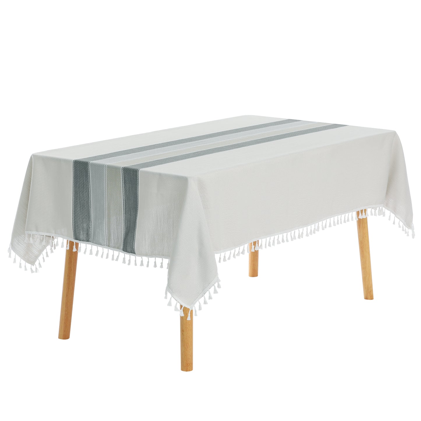 Mantel rústico rectangular de algodón y lino, impermeable, paquete de 1
