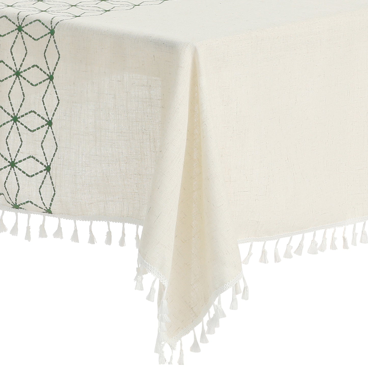 1 Pack Rectangle Rustic Tablecloth, Cotton Linen Waterproof Table Cover