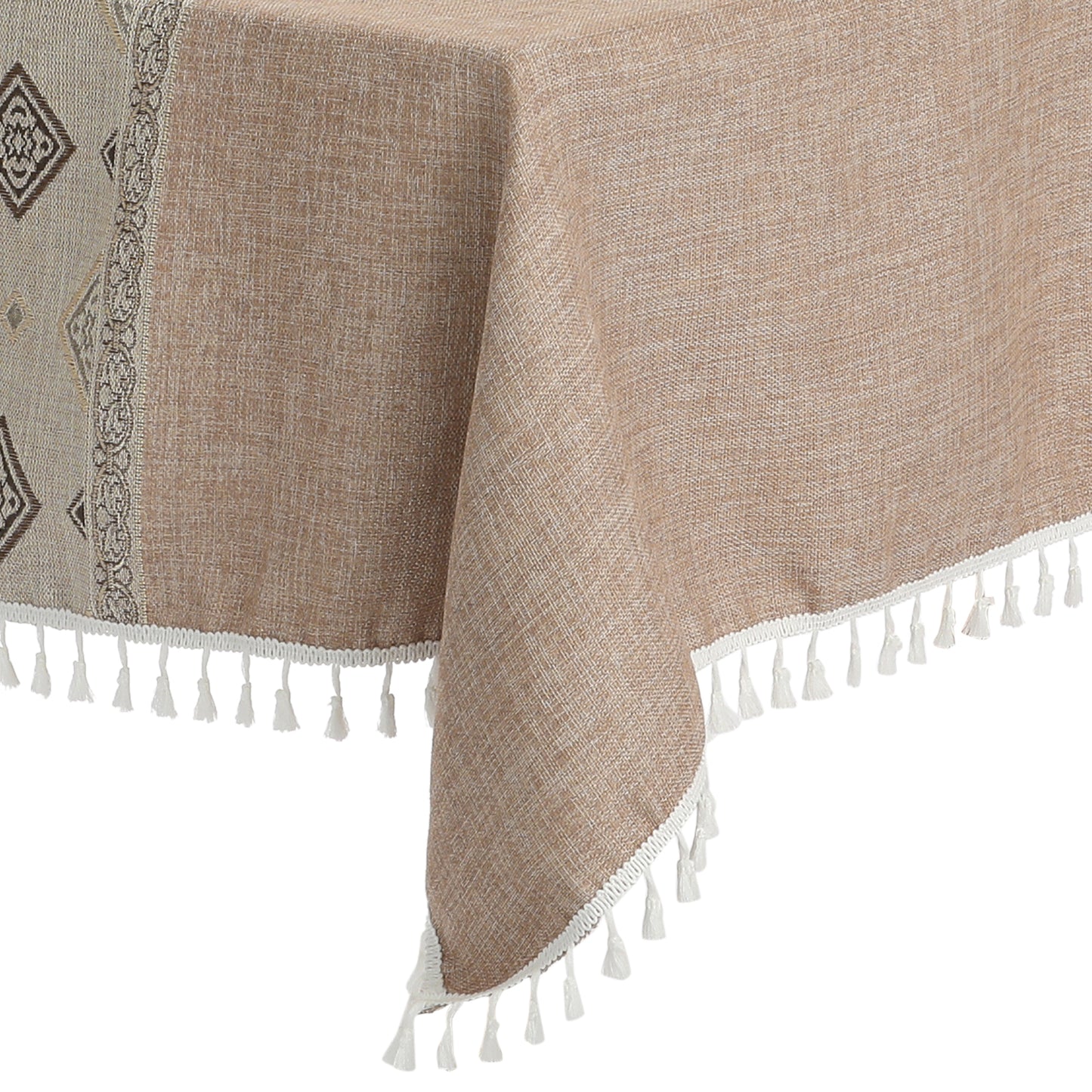 Mantel rústico rectangular de algodón y lino, impermeable, paquete de 1
