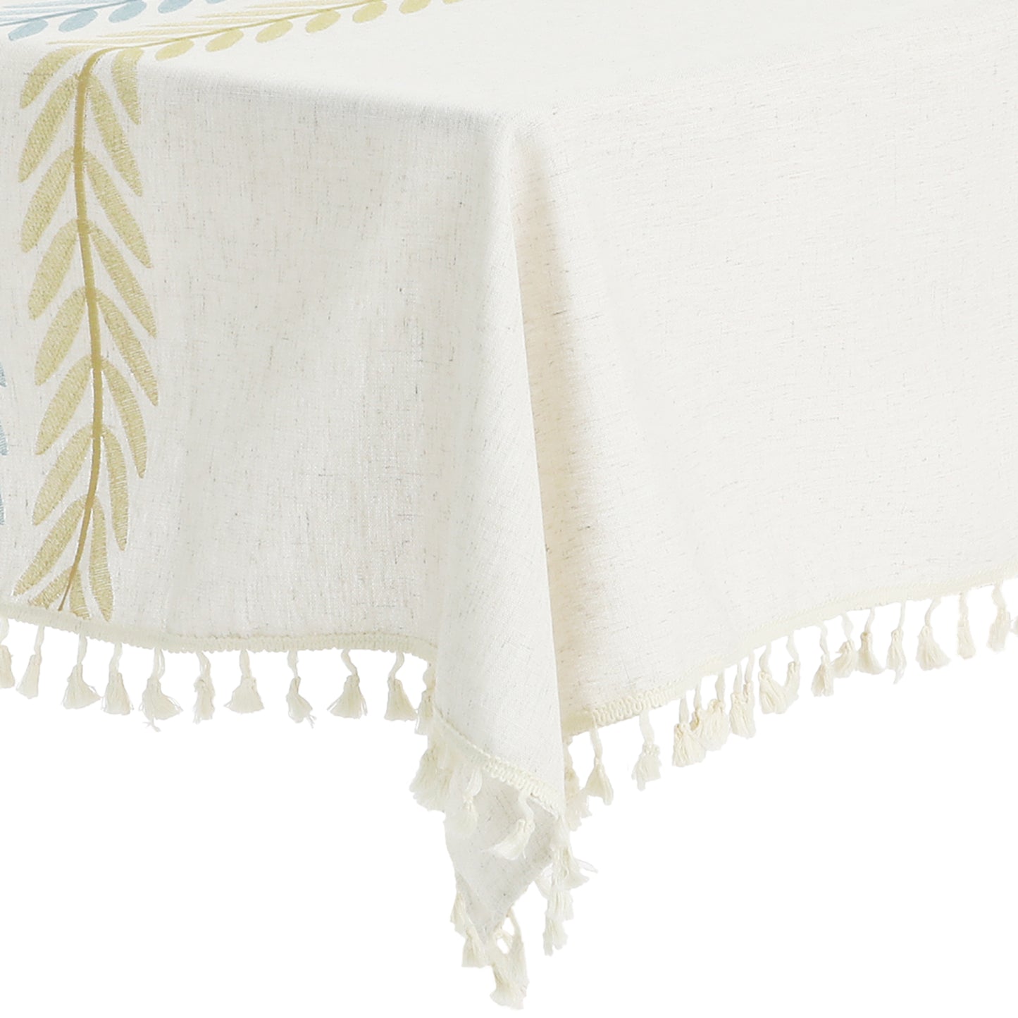 1 Pack Rectangle Rustic Tablecloth, Cotton Linen Waterproof Table Cover