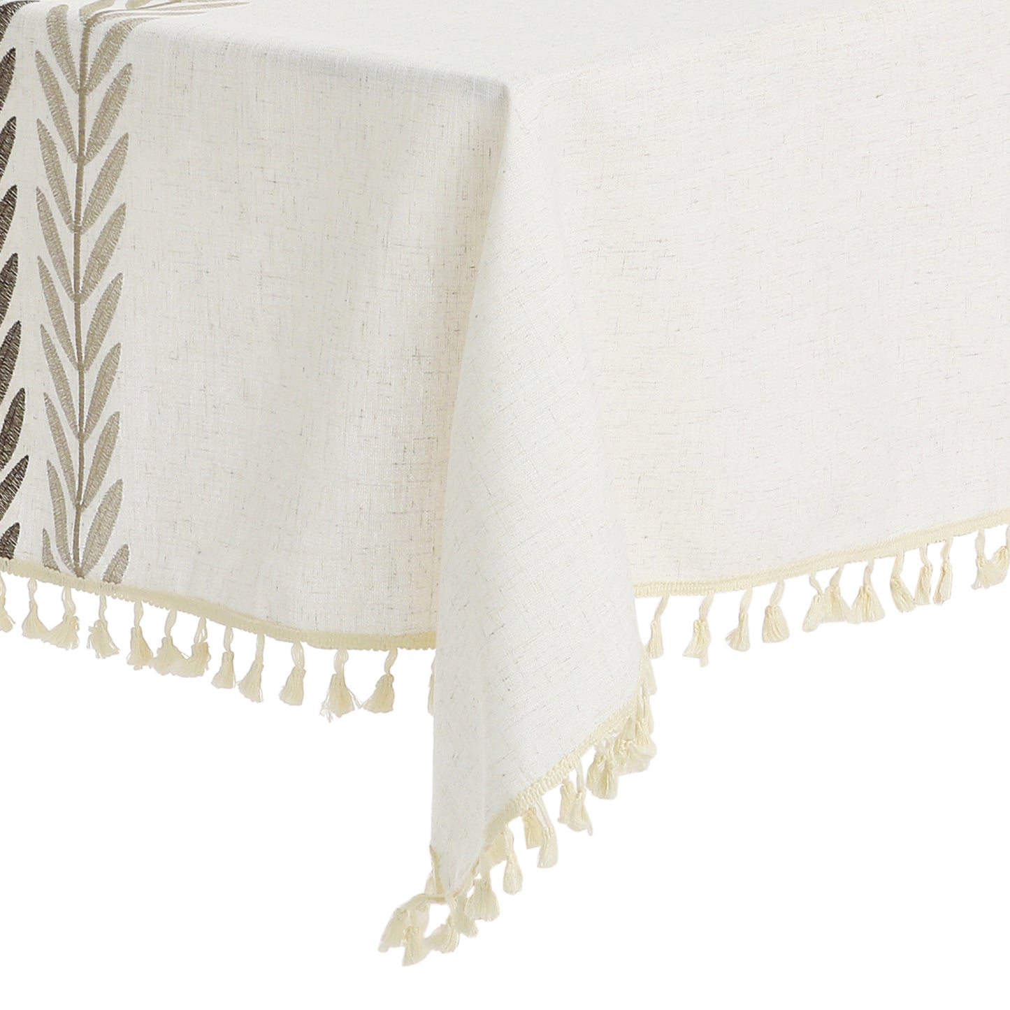 1 Pack Rectangle Rustic Tablecloth, Cotton Linen Waterproof Table Cover