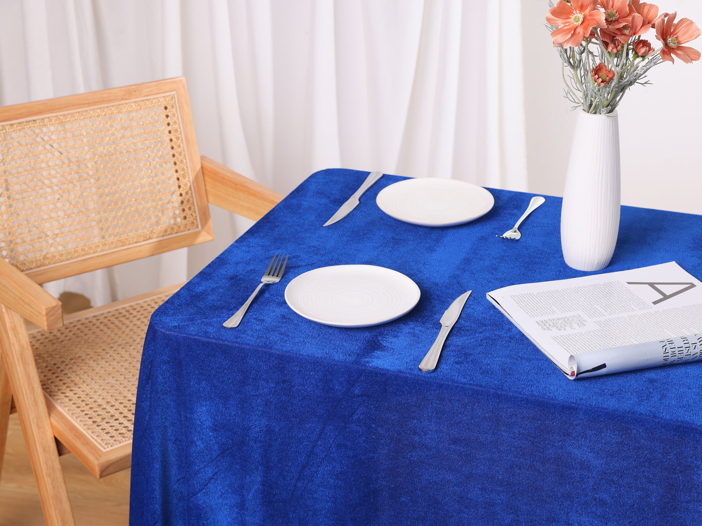 1 Pack Rectangle Tablecloth, Wrinkle-Resistant Washable Table Cover