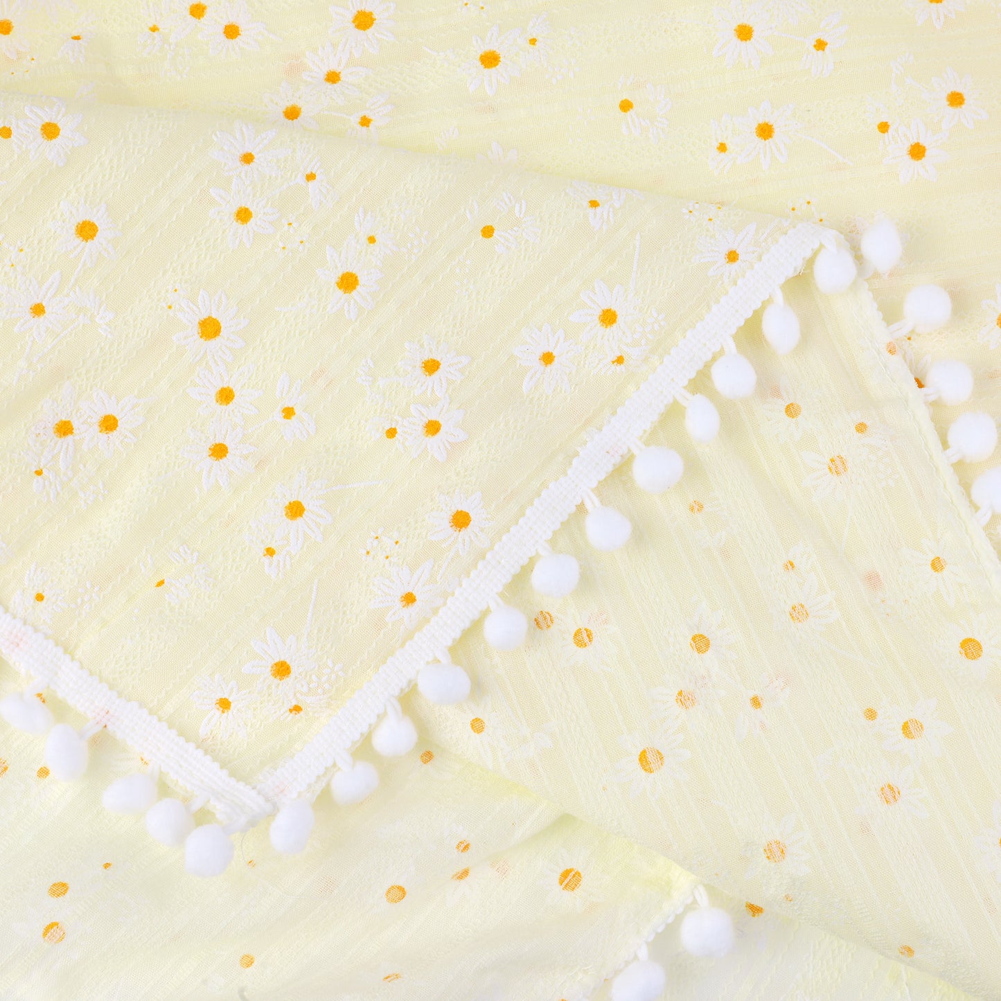 1 Pack Rectangle Tablecloth, Cotton Yellow Table Cover