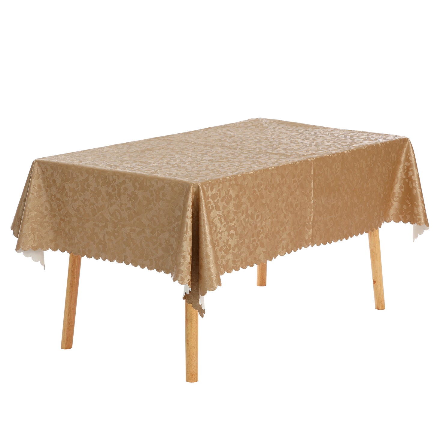 1 Pack Rectangle Waterproof Vinyl Tablecloth, Wrinkle-Resistant Washable Table Cover