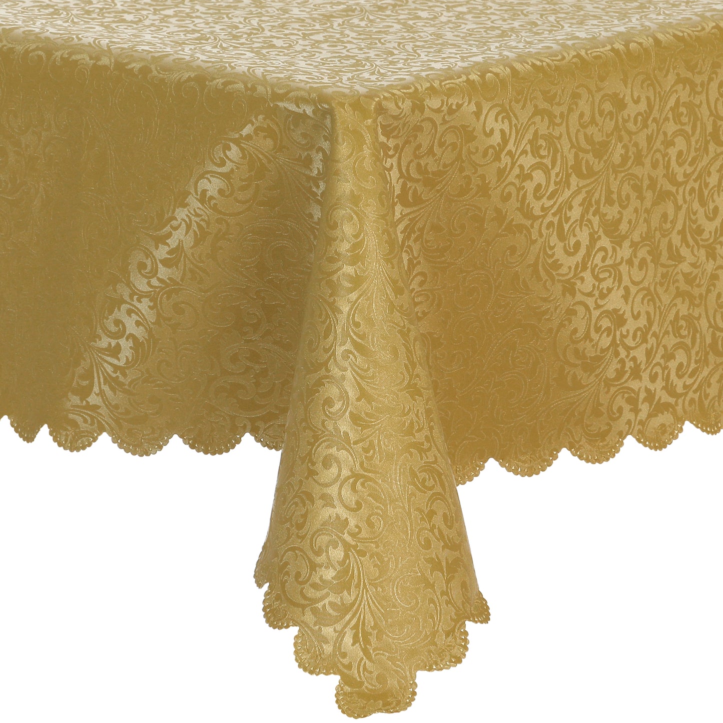 1 Pack Rectangle Waterproof Vinyl Tablecloth, Wrinkle-Resistant Washable Table Cover