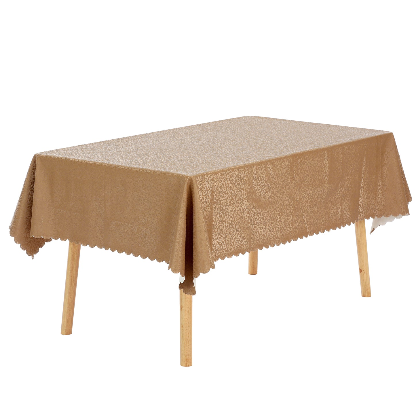 1 Pack Rectangle Waterproof Vinyl Tablecloth, Wrinkle-Resistant Washable Table Cover