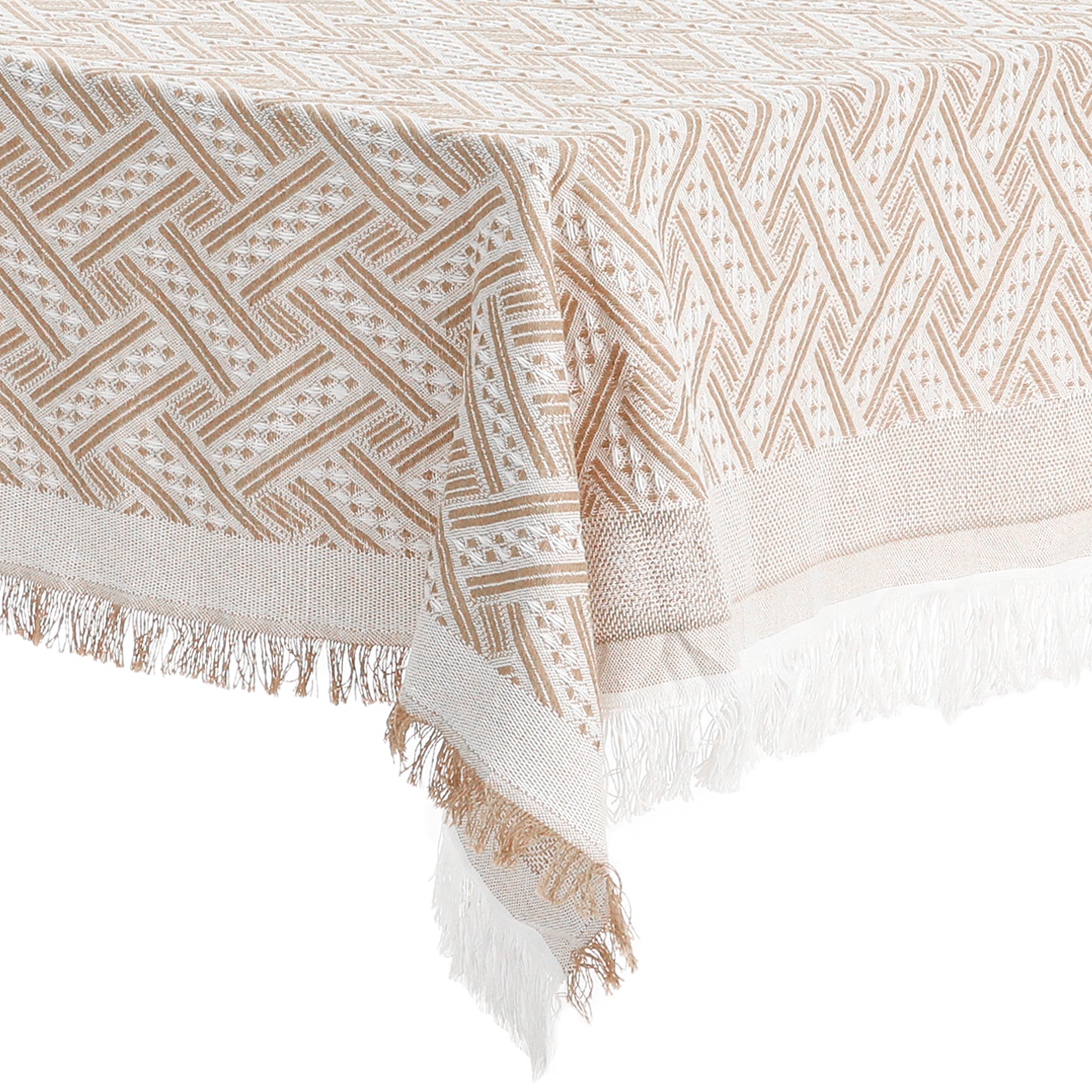 1 paquete de mantel rectangular de lino y algodón.