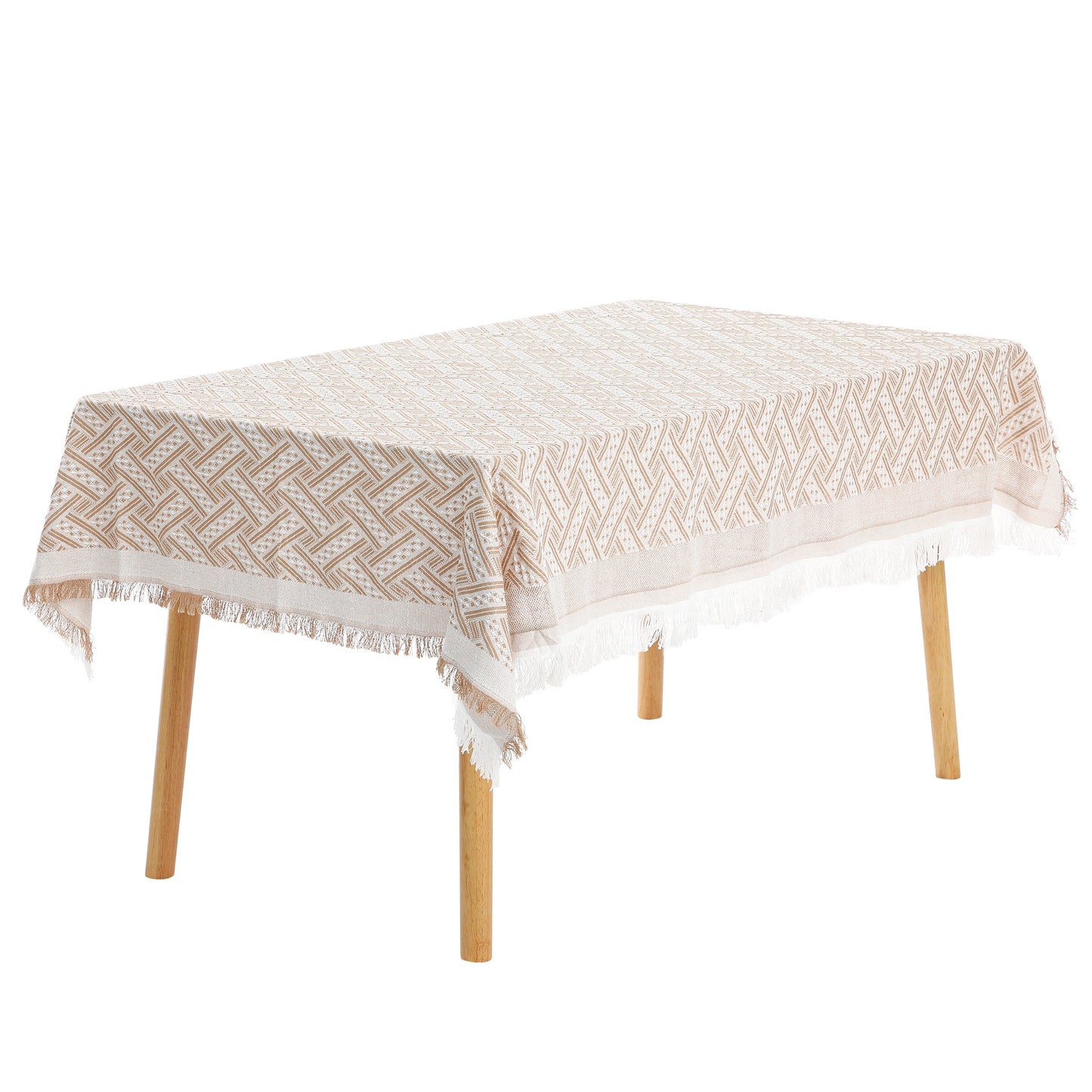 1 paquete de mantel rectangular de lino y algodón.
