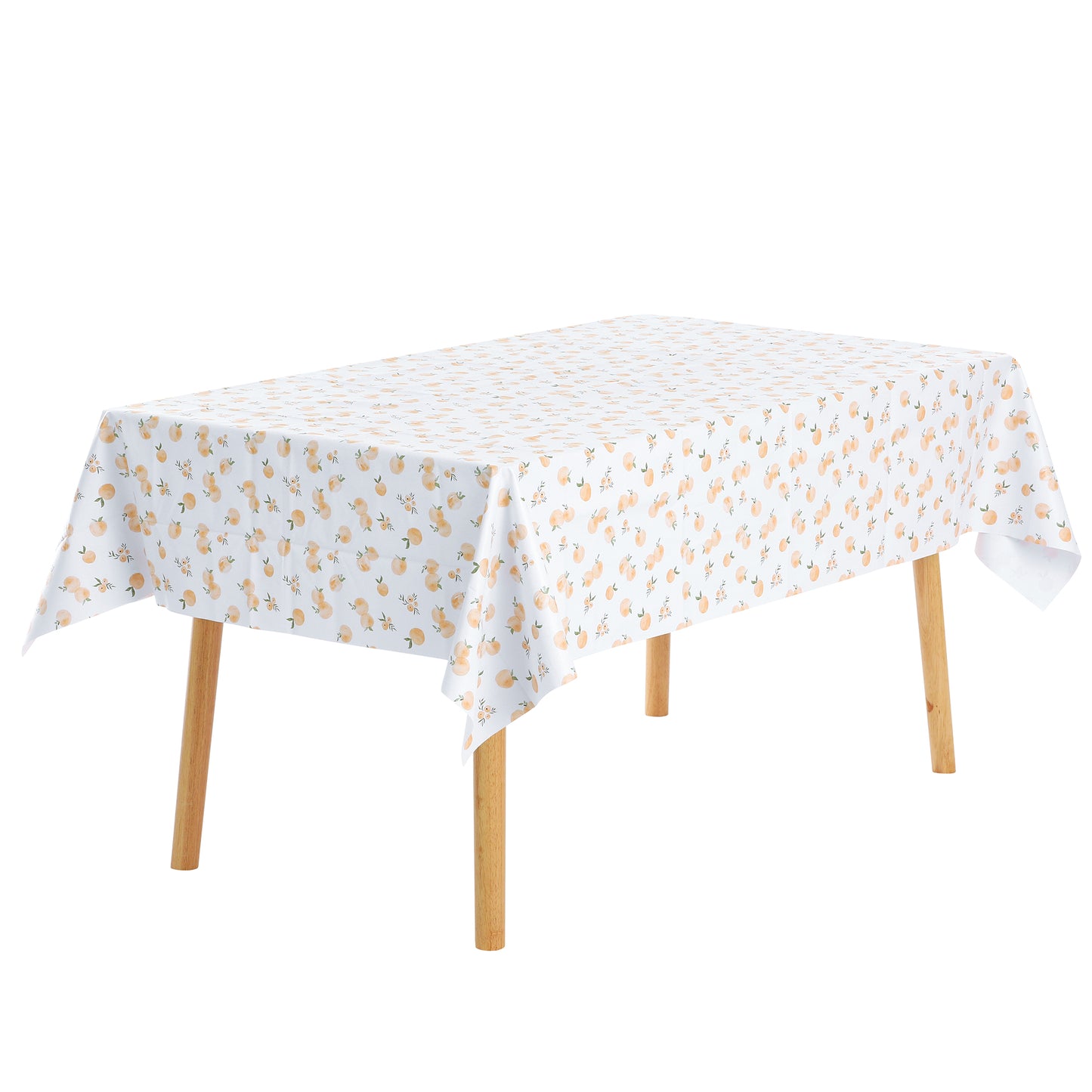 1 Pack Rectangle PVC Tablecloth, Floral Waterproof Table Cover