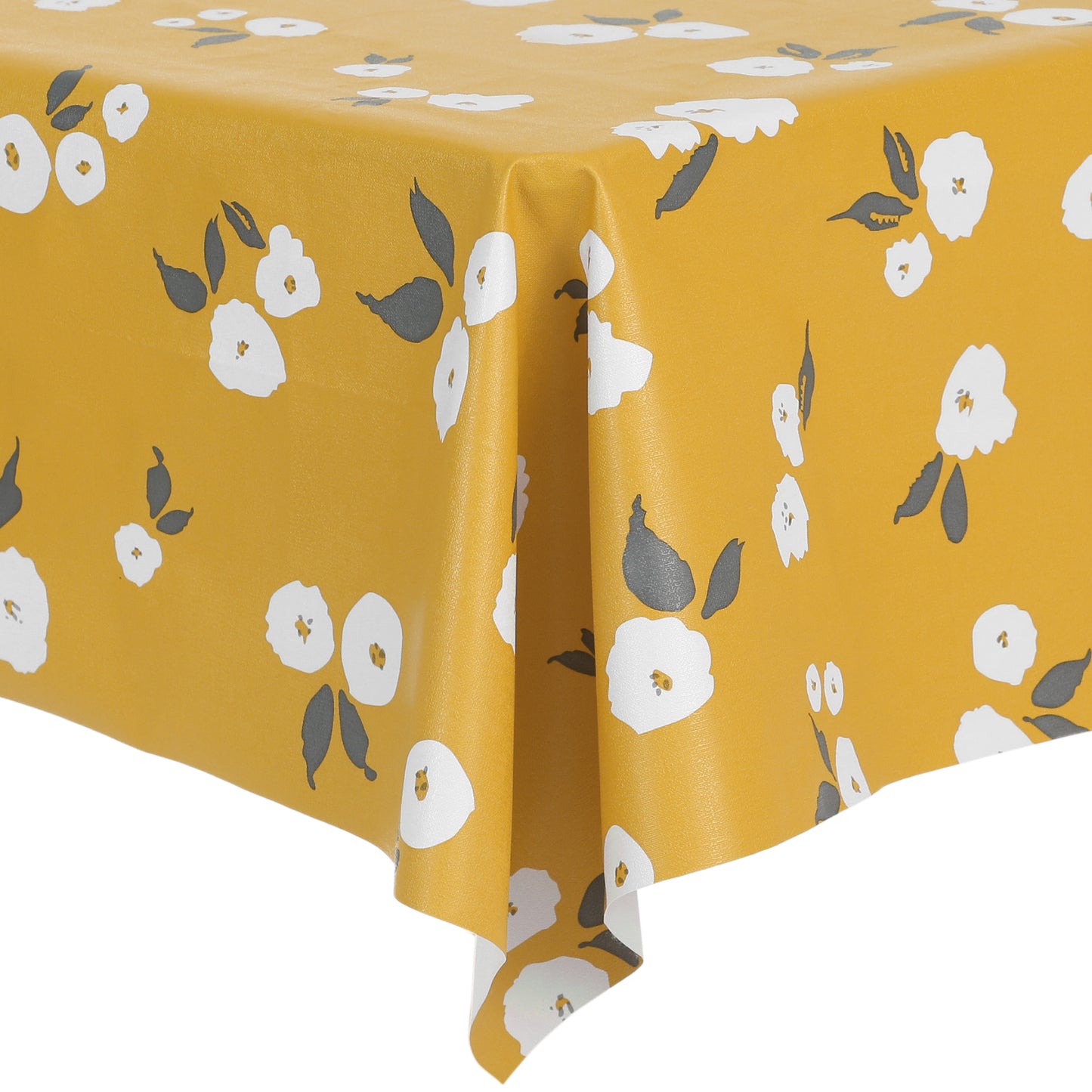 1 Pack Rectangle PVC Tablecloth, Floral Waterproof Table Cover