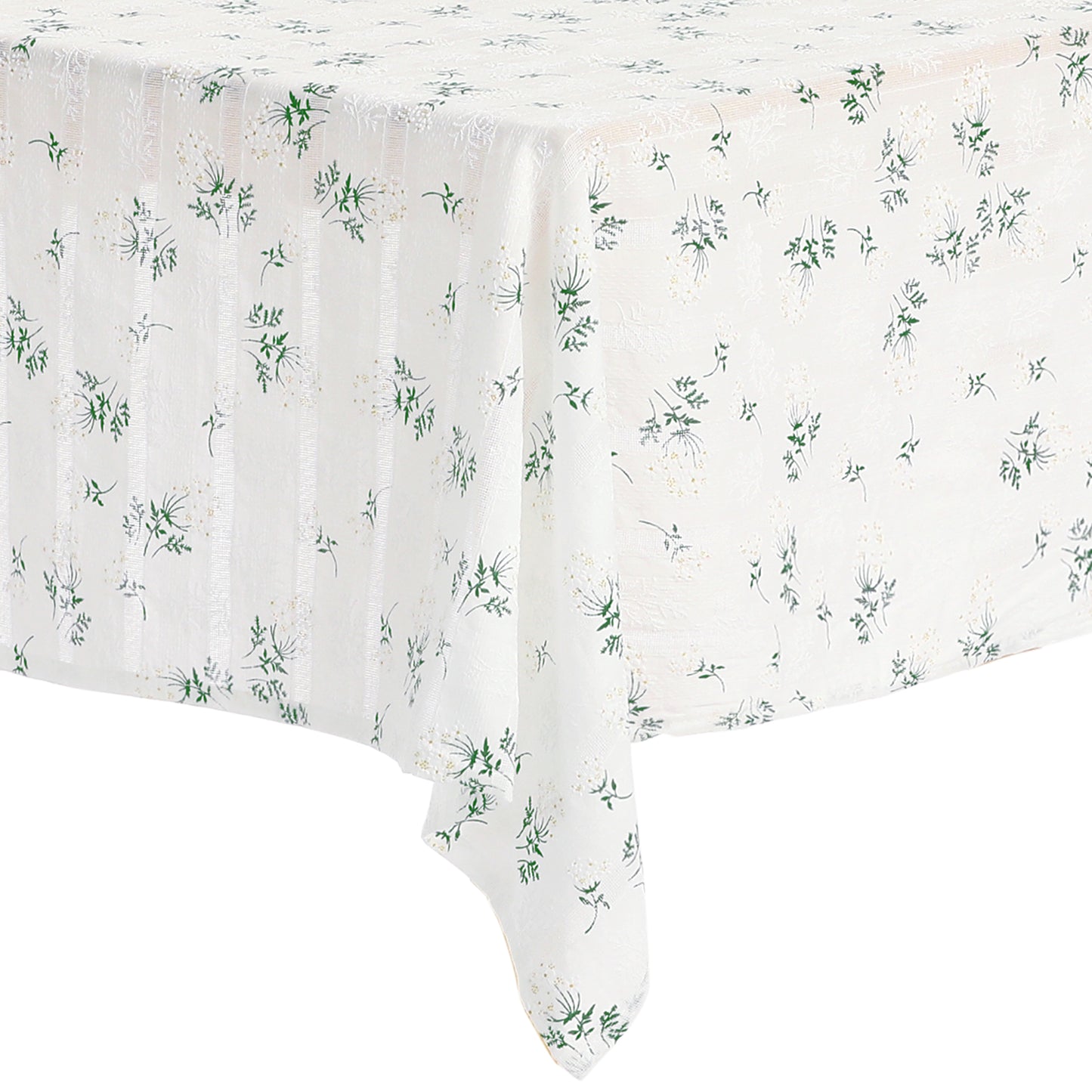 1 Pack Rectangle Tablecloth, Cotton Linen Fabric Lilac Flower Pattern Table Cover