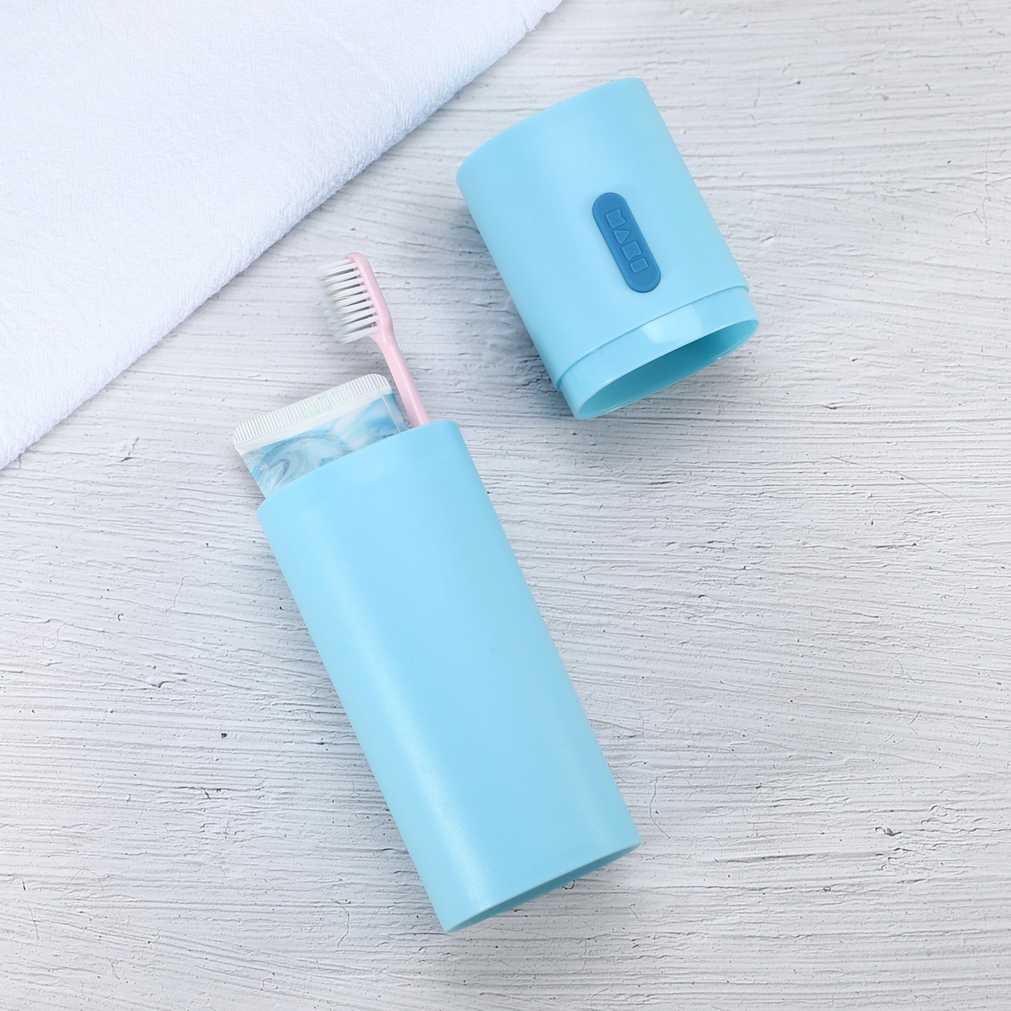 1 Pc Lightweight Traveling Toothbrush Holders Case, 7.68"x2.36" Blue