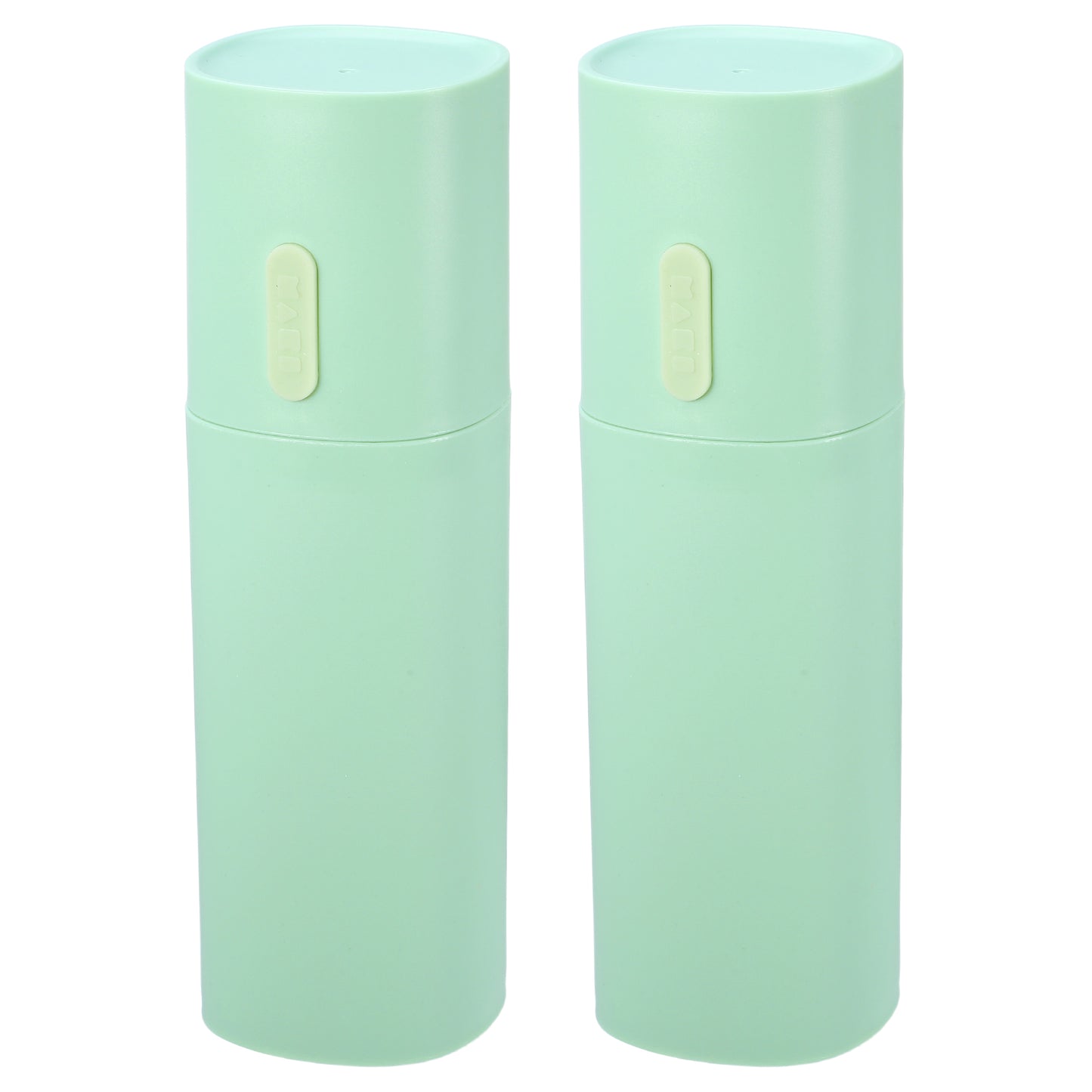 2 Pcs Lightweight Traveling Toothbrush Holders Case, 7.68"x2.36" Green