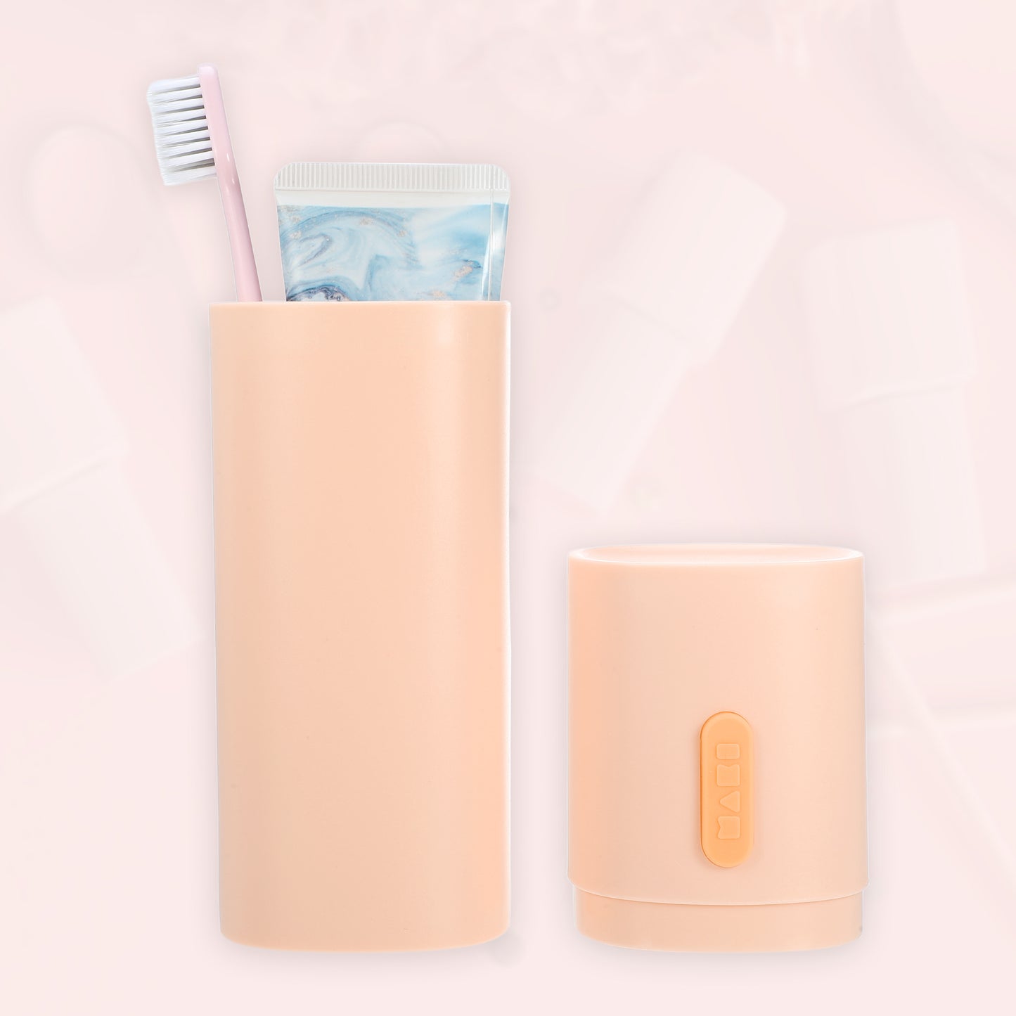 2 Pcs Lightweight Traveling Toothbrush Holders Case, 7.68"x2.36" Pink