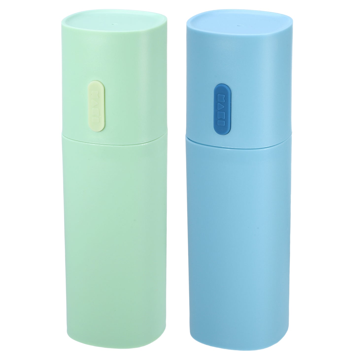2 Pcs Lightweight Toothbrush Travel Case, 7.68"x2.36" Green, Blue
