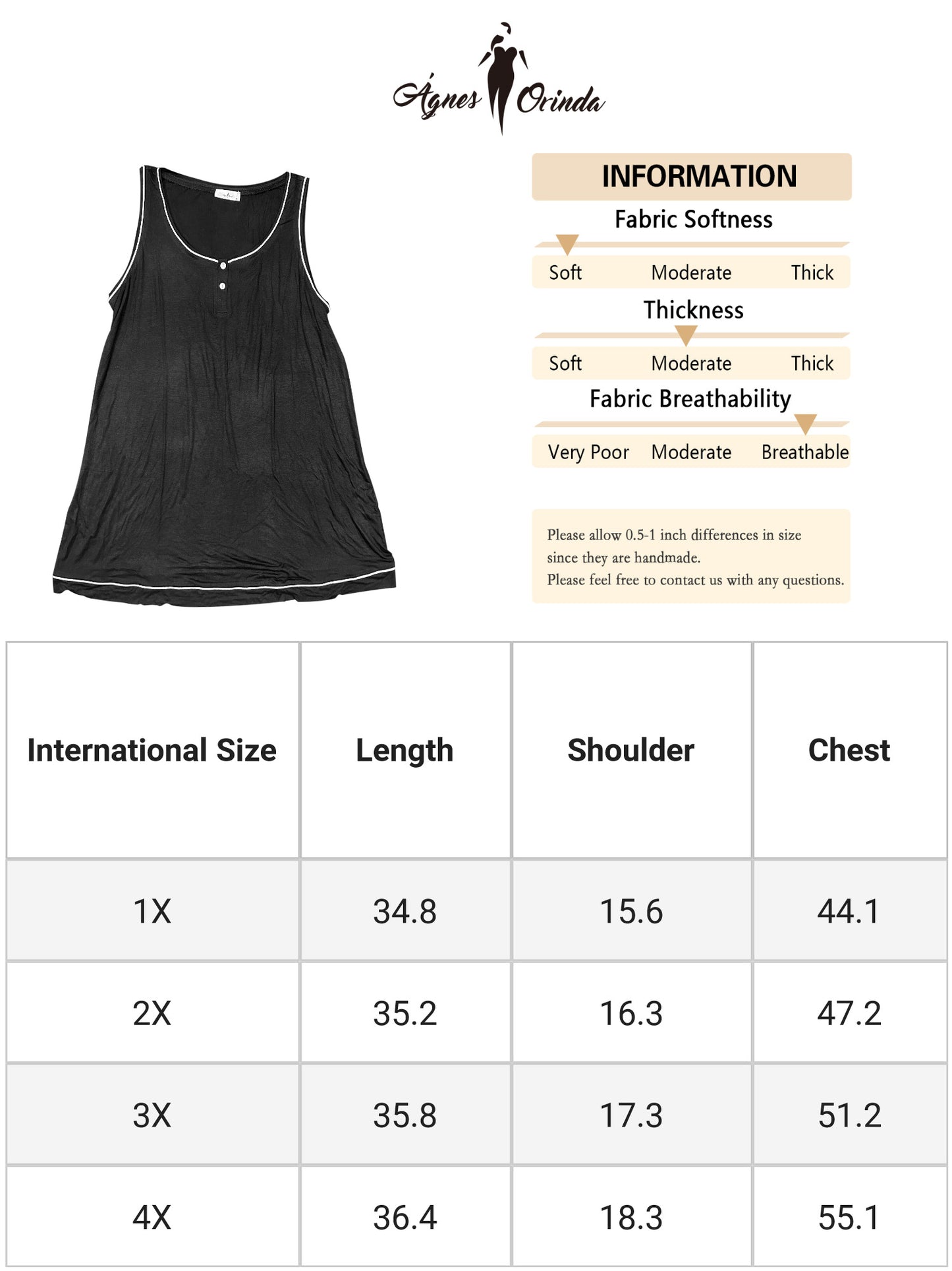 Women Plus Size Nightgown Sleeveless Round Neck Lounge Sleep Dress PJs Nightgowns