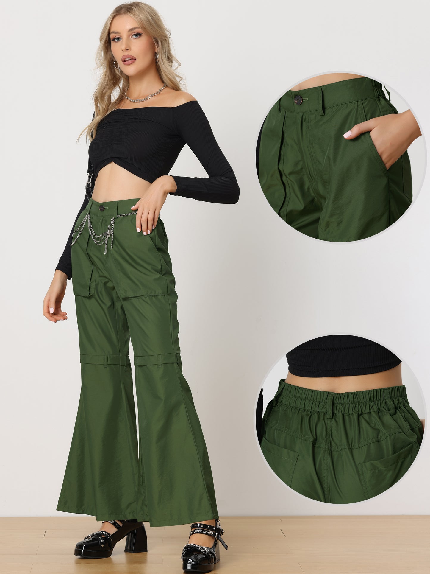 Women's High Waist Y2K Casual Cago Parachute Pants