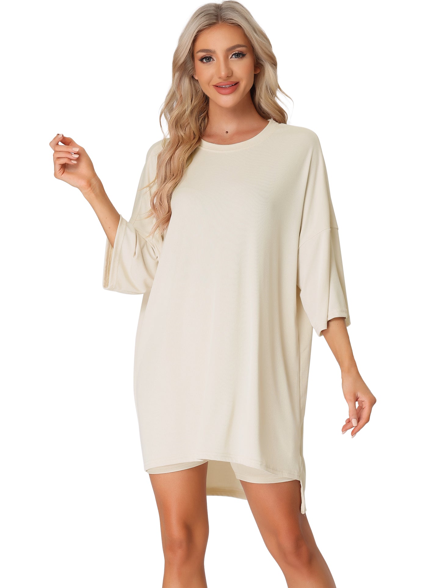 Women's 2 Piece Lounge Set Sleepwear Oversized T-Shirt with Biker Shorts Workout Sweatsuit Outfit