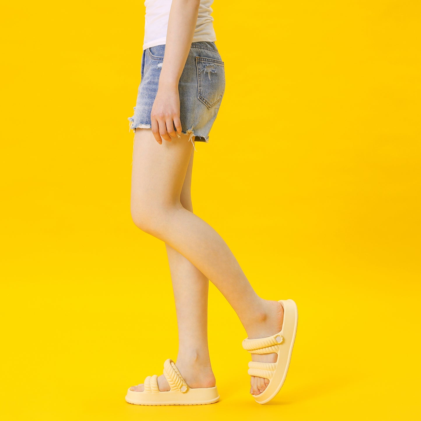 Sandalias Cloud Slides para mujer con diseño de almohada, de dos vías, para ducha, planas y con tira trasera