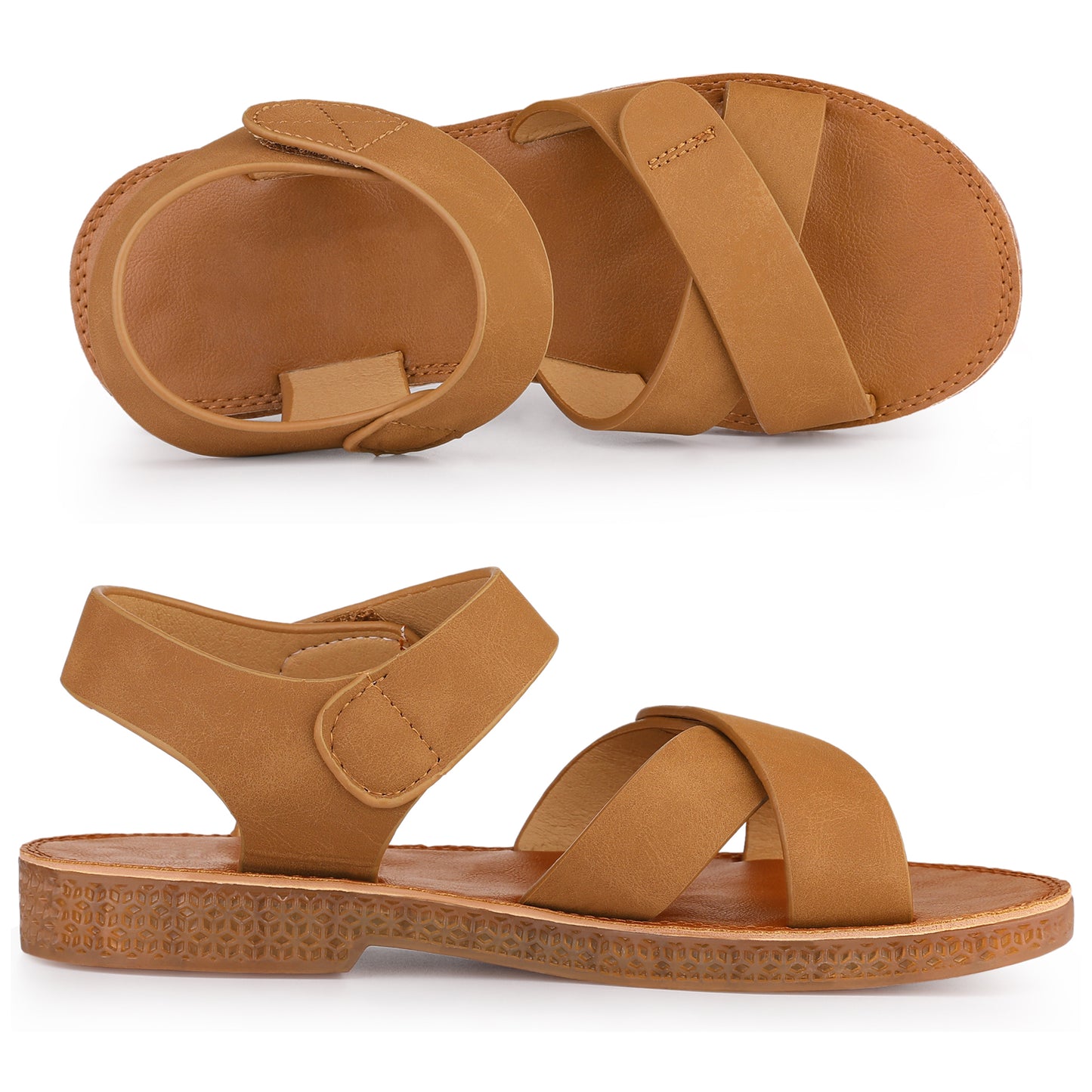 Women's Fisherman Crisscross Straps Open Toe Ankle Strap Flat Sandals