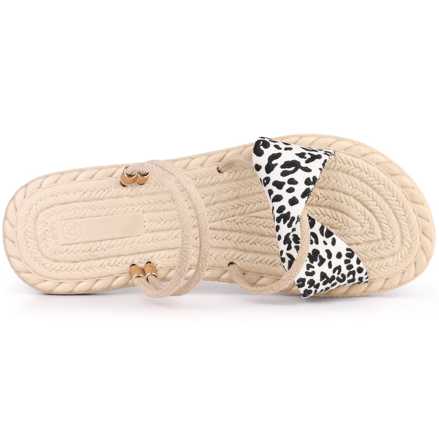 Women's Plaid Cross Strap Slip On Flat Sandals