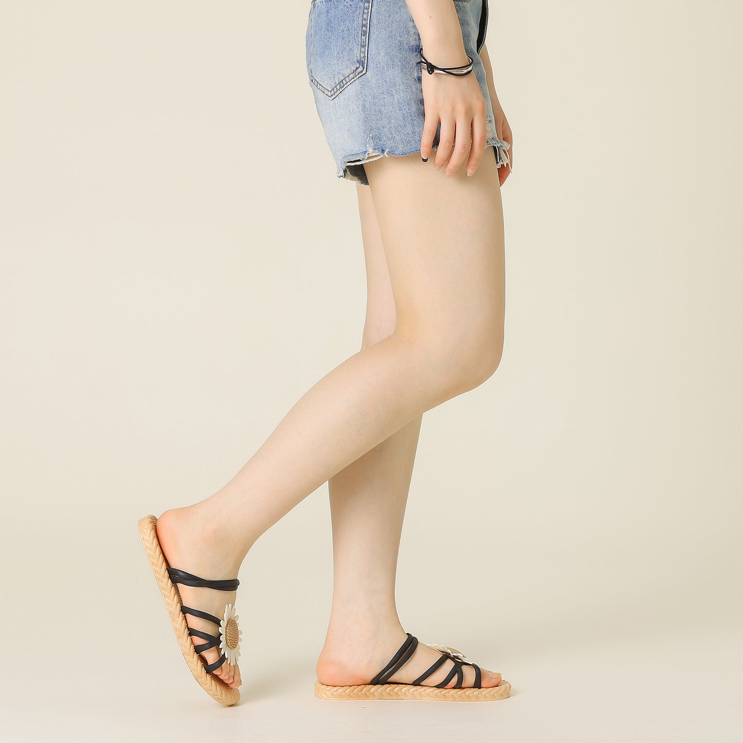 Women's Espadrille Floral Beach Sandals Slip On Slides Sandals