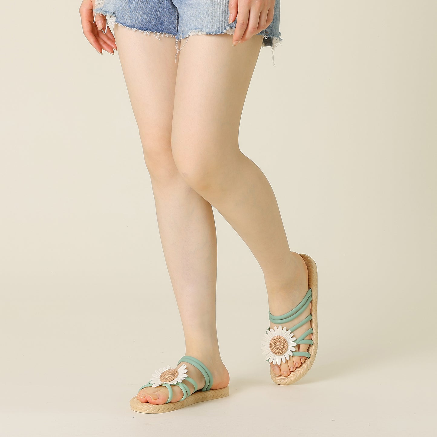 Women's Espadrille Floral Beach Sandals Slip On Slides Sandals