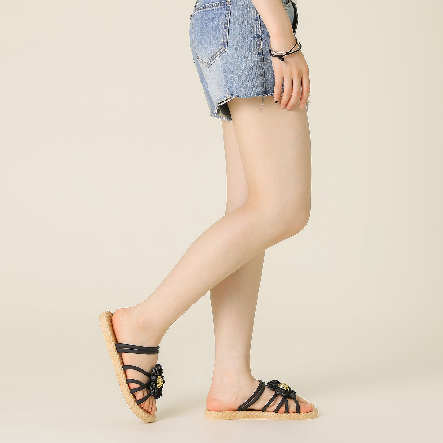 Women's Espadrille Floral Beach Sandals Slip On Slides Sandals