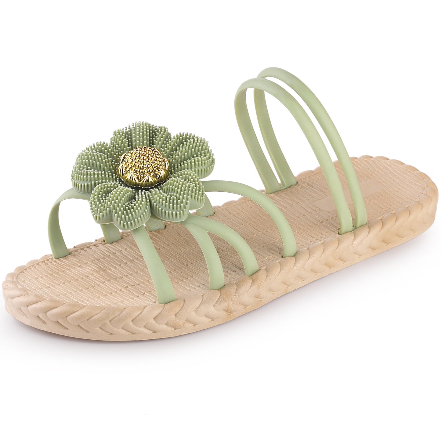 Women's Espadrille Floral Beach Sandals Slip On Slides Sandals