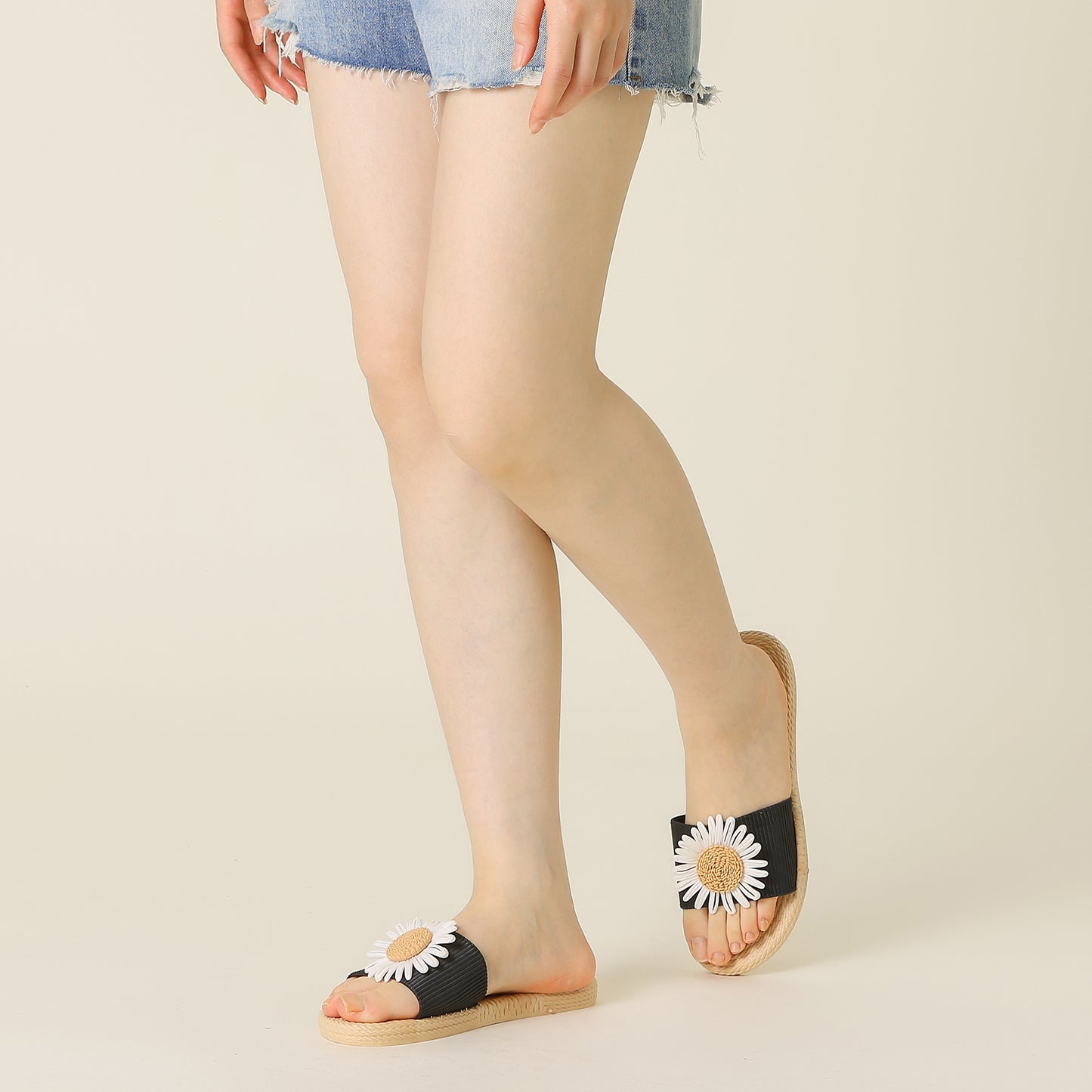 Women's Espadrille Floral Beach Sandals Slip On Slides Sandals