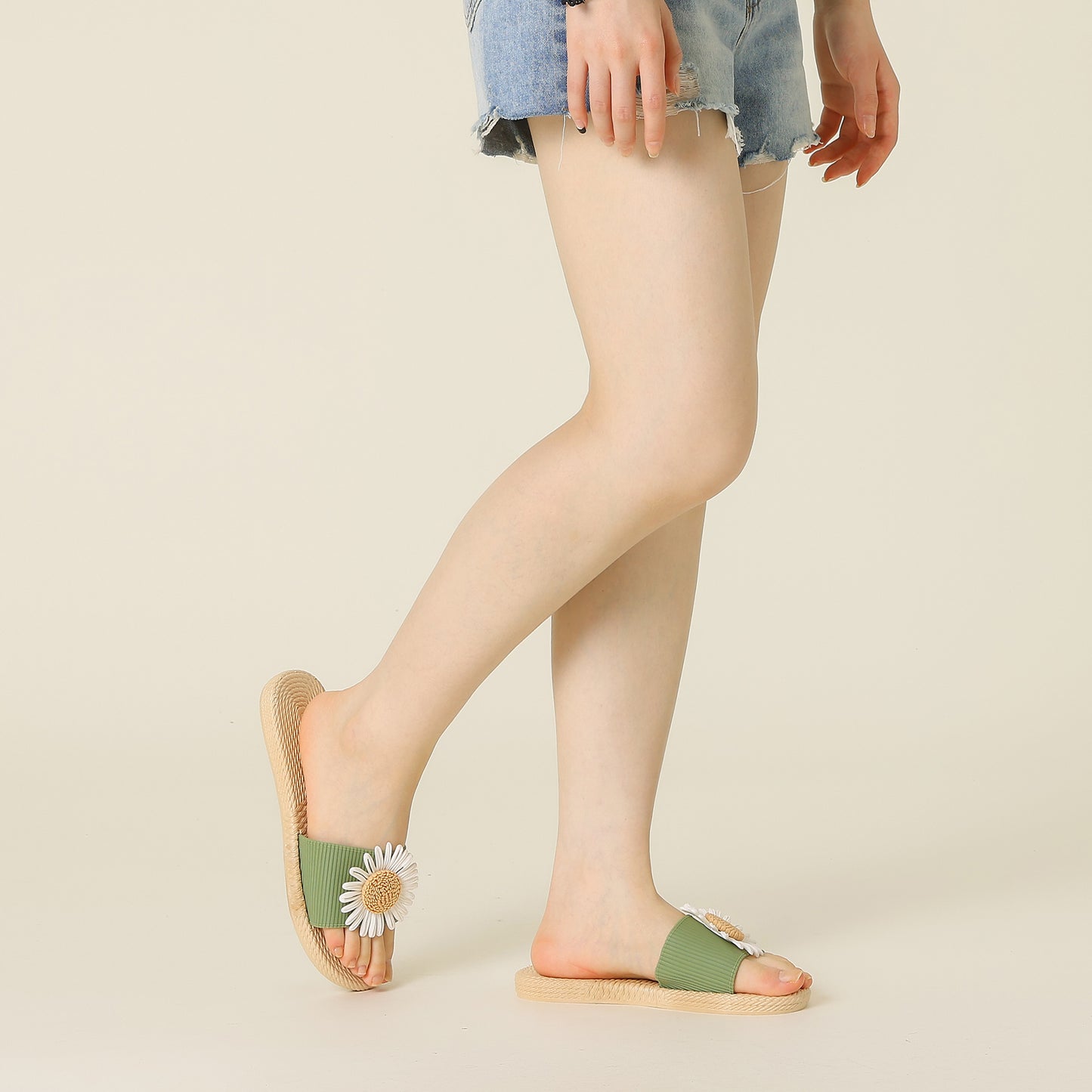 Women's Espadrille Floral Beach Sandals Slip On Slides Sandals