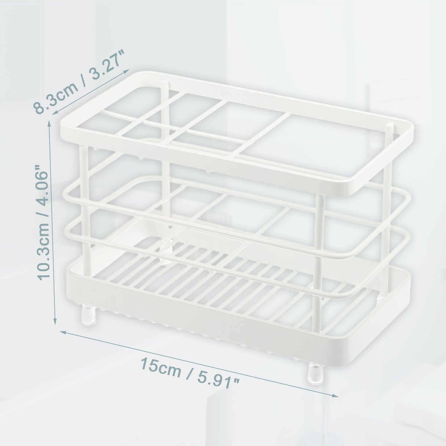 304 Stainless Steel Toothbrush Holder Stand, Bathroom Accessories Organizer, White White