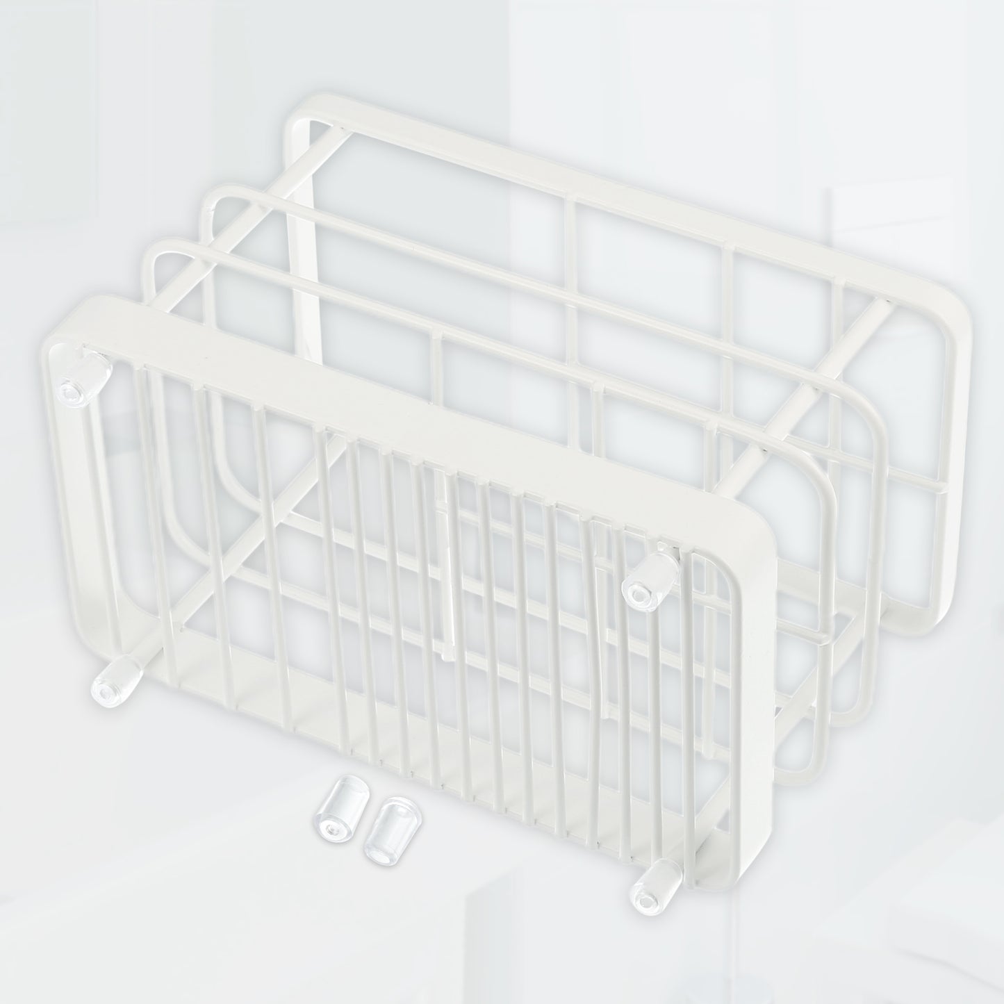 304 Stainless Steel Toothbrush Holder Stand, Bathroom Accessories Organizer, White White